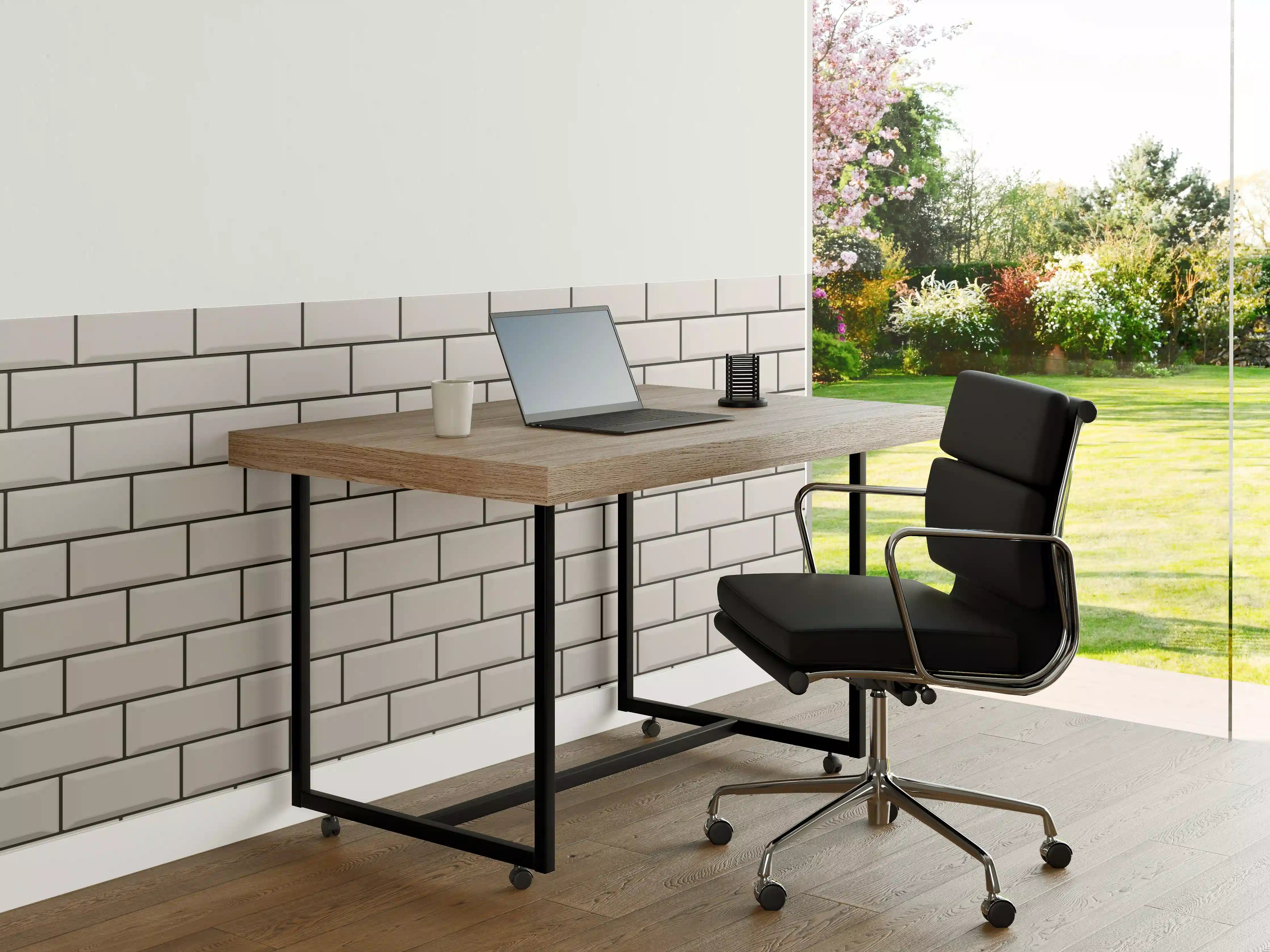 Büro Wandgestaltung - Weiße Ziegel Wandtextur
