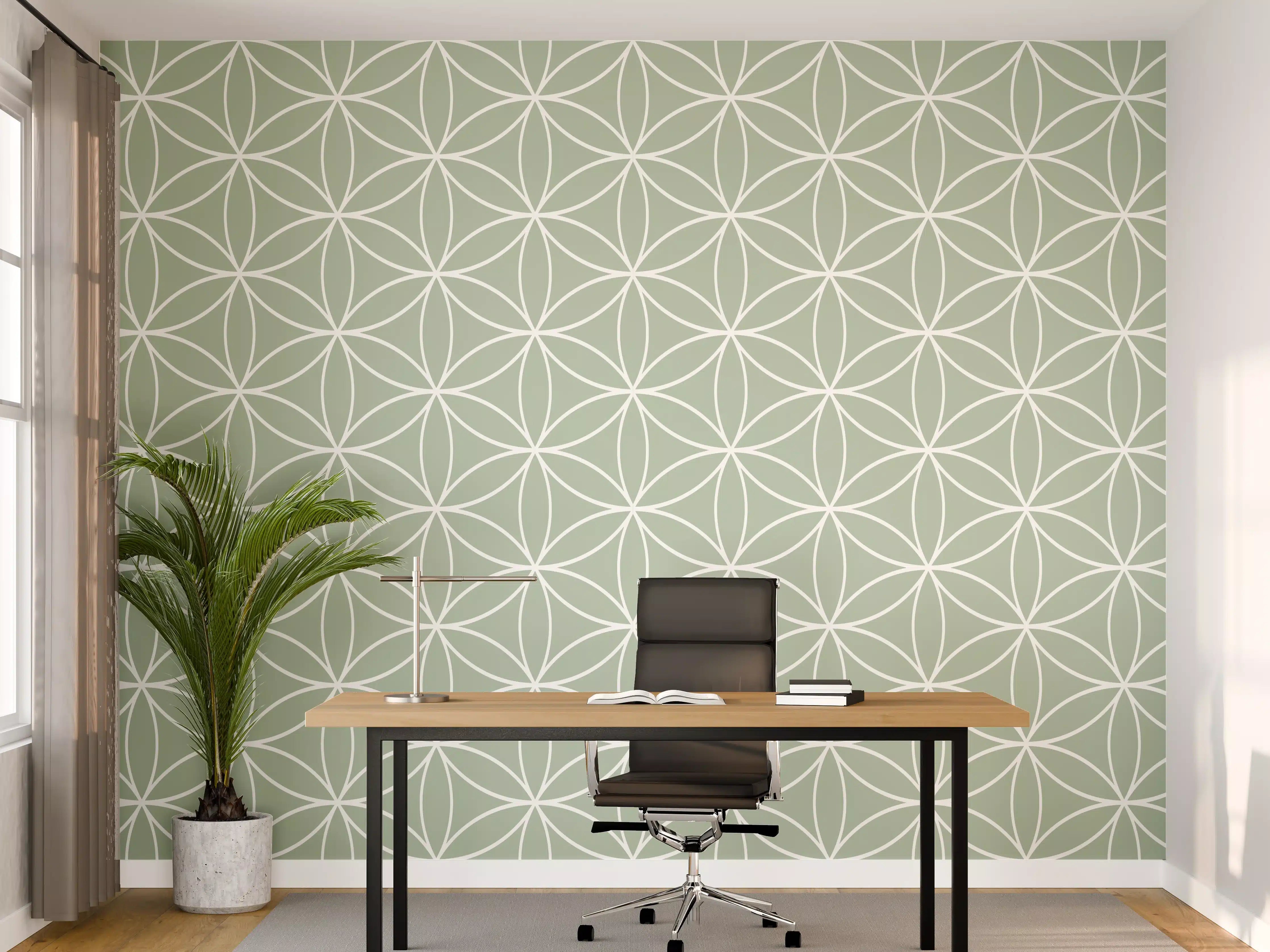 Büro Wandgestaltung - Weiße geometrische Fliesen