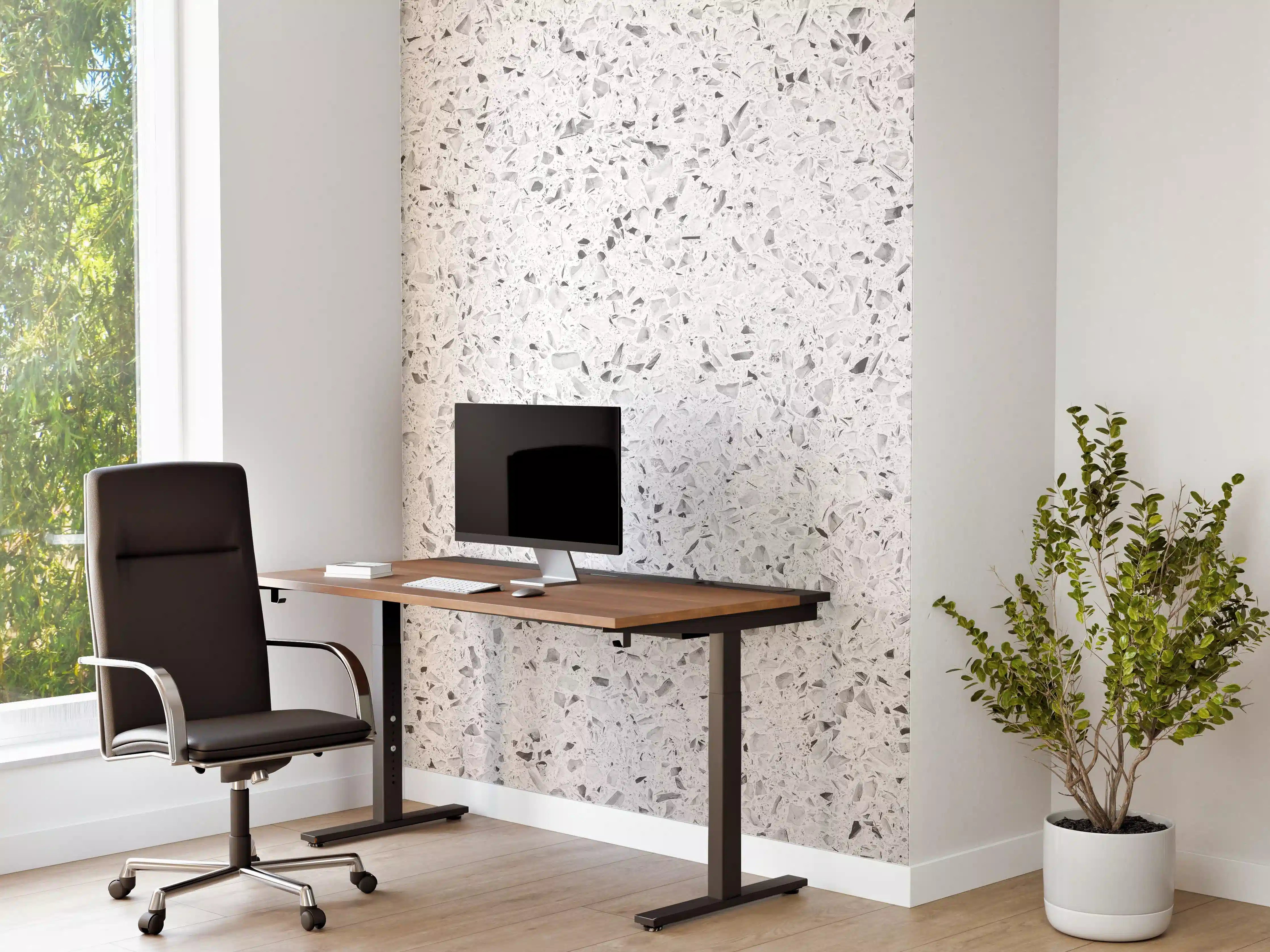 Büro Wandgestaltung - Weiße gepunktete Quarzoberfläche