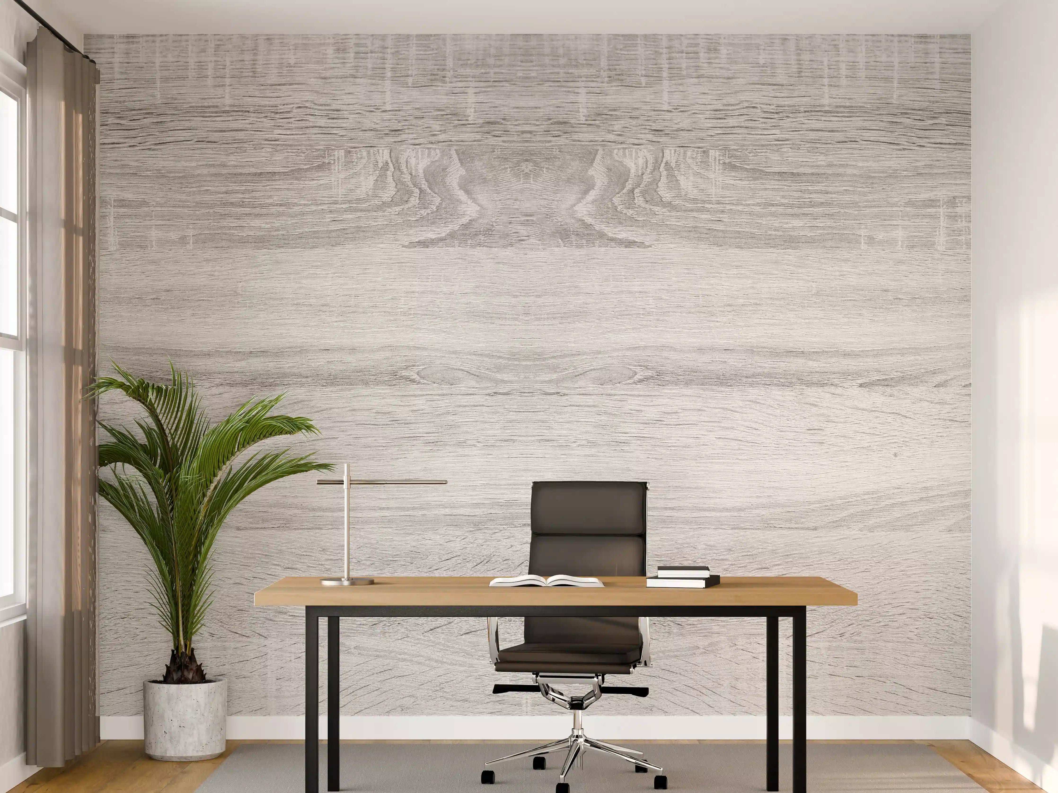 Büro Wandgestaltung - Weiße helle verwitterte Holztextur