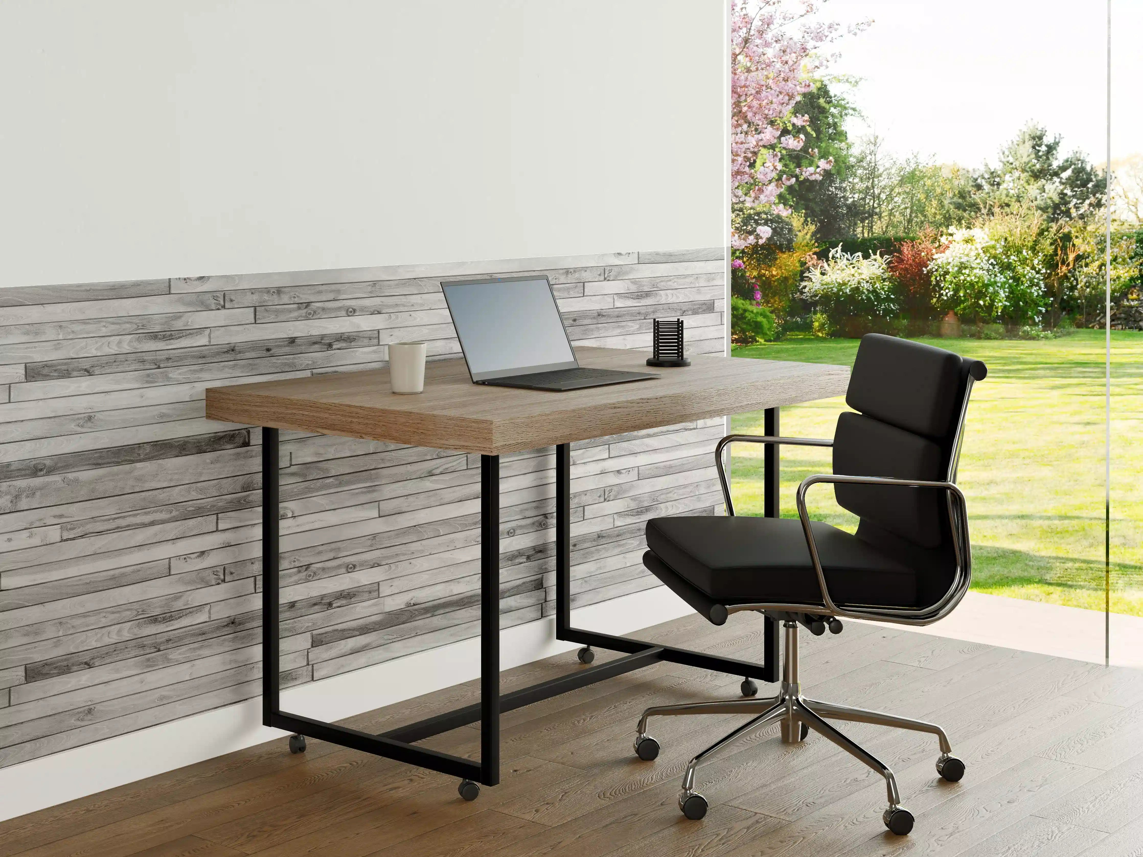 Büro Wandgestaltung - Weiße kleine Kiefernholzstücke