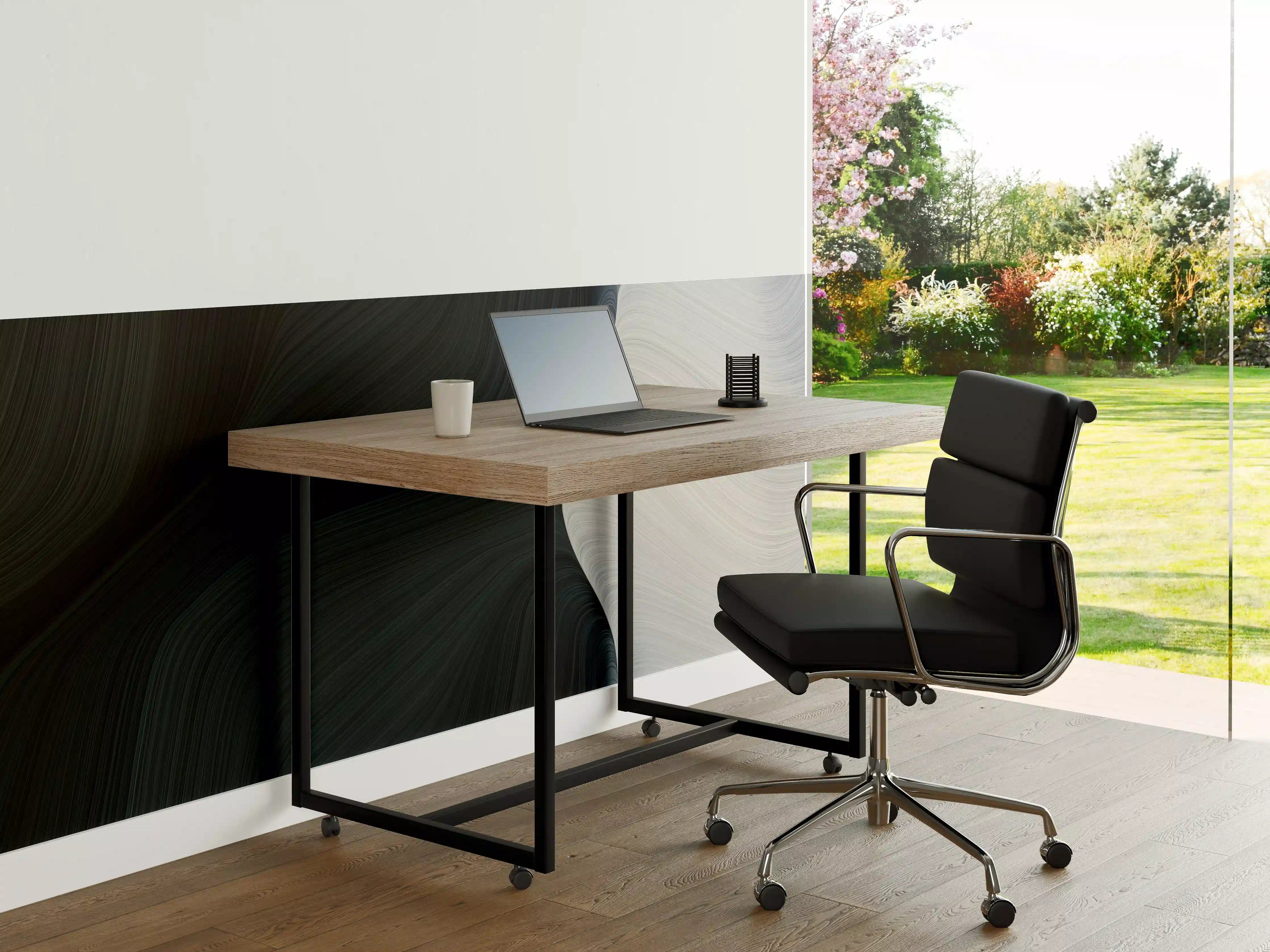Büro Wandgestaltung - Weiße und schwarze abstrakte Mustervorlage