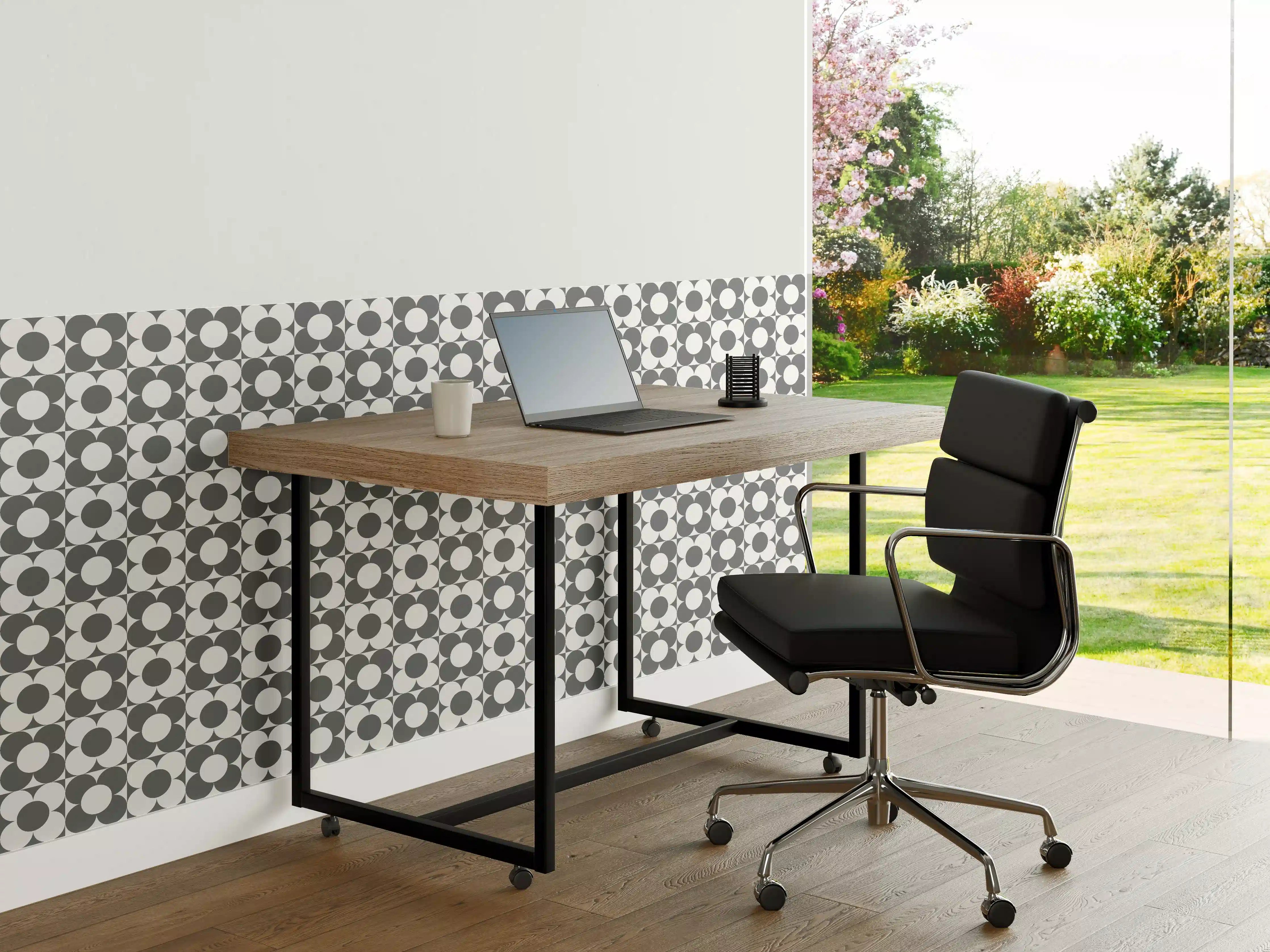 Büro Wandgestaltung - Weißer Marmor mit dezenten Graunuancen und Textur