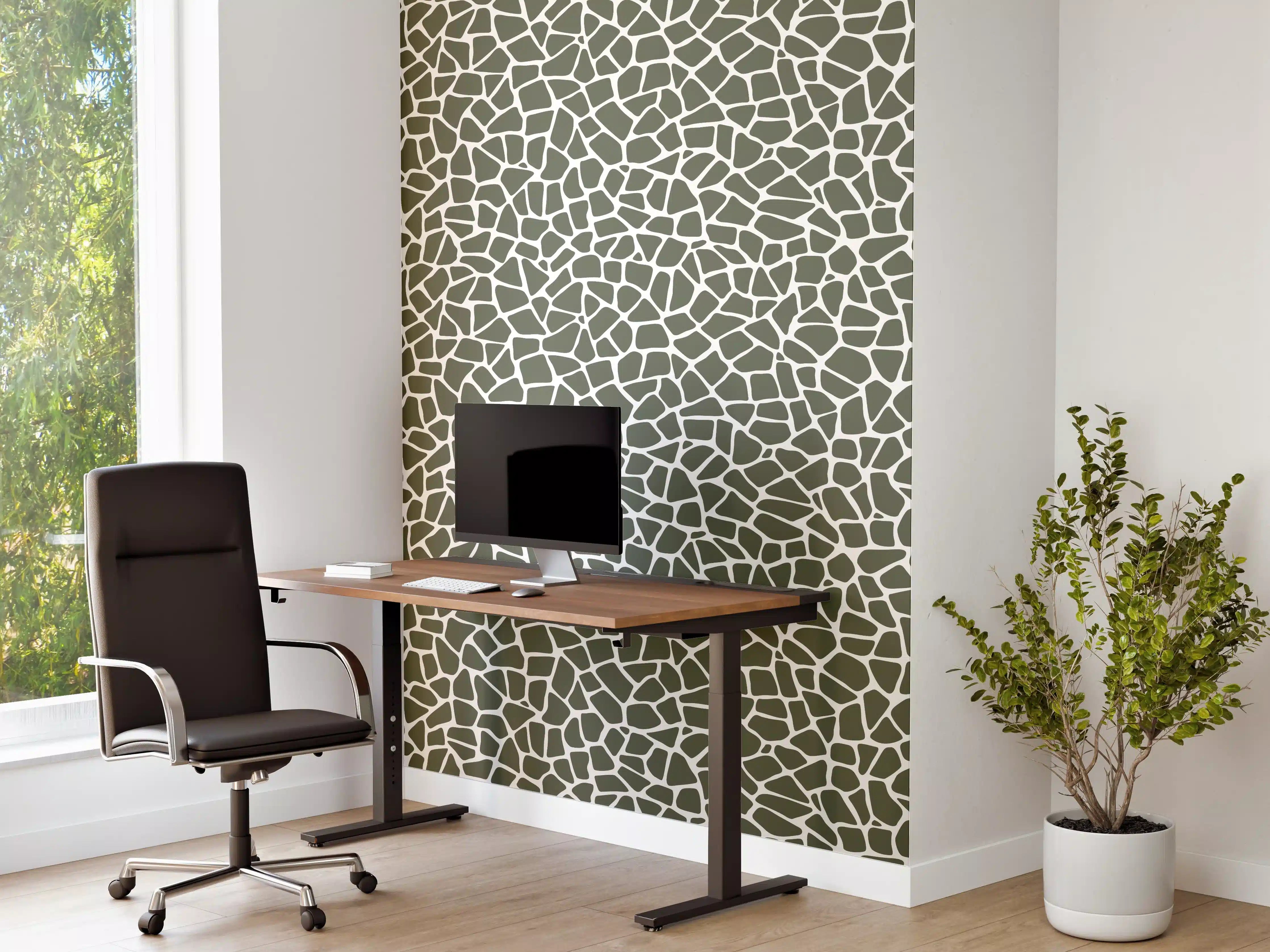 Büro Wandgestaltung - Weißer Marmor mit zarten Graunuancen und edler Textur