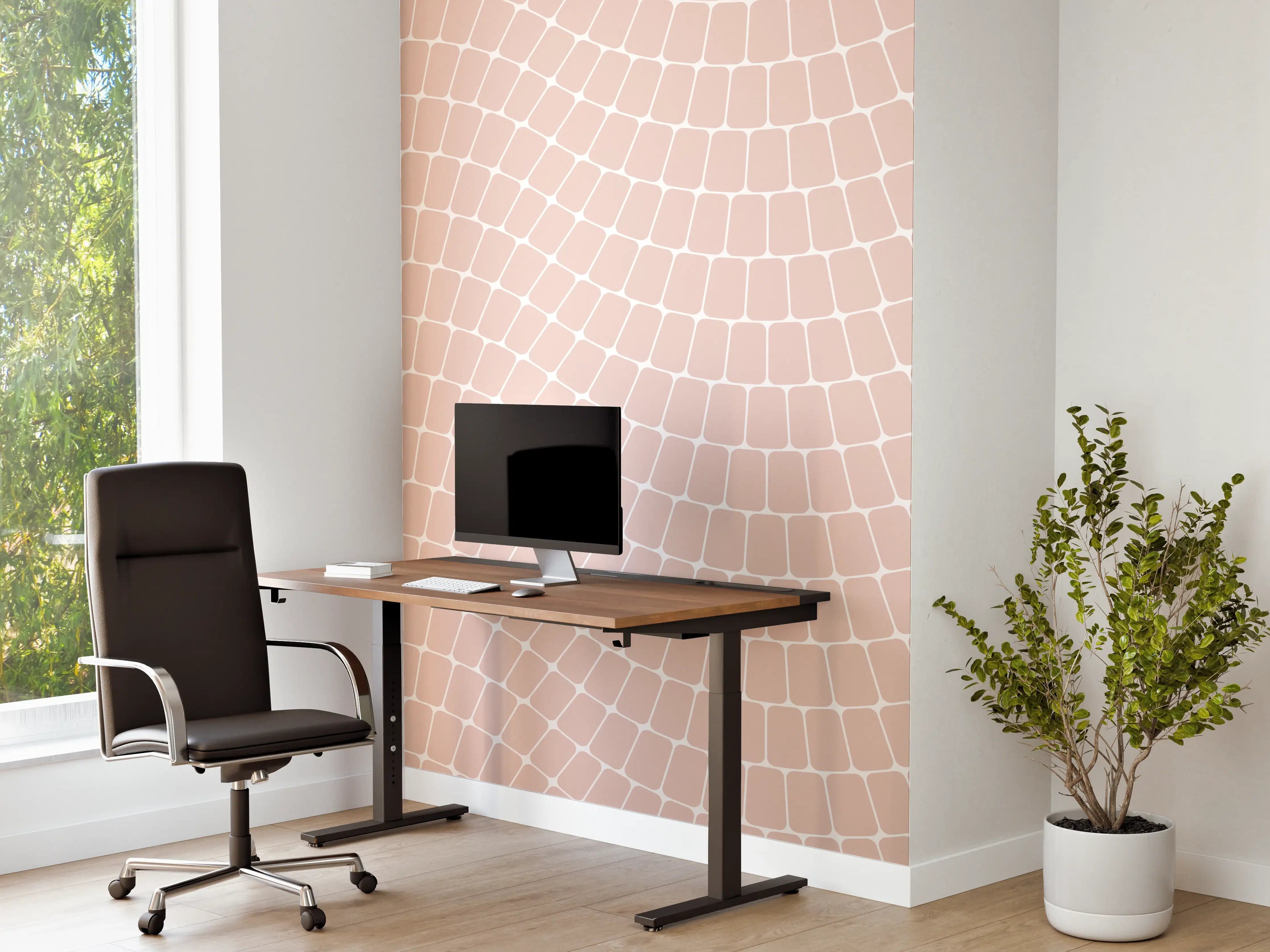 Büro Wandgestaltung - Weißer Marmortextur mit sanften Graunuancen
