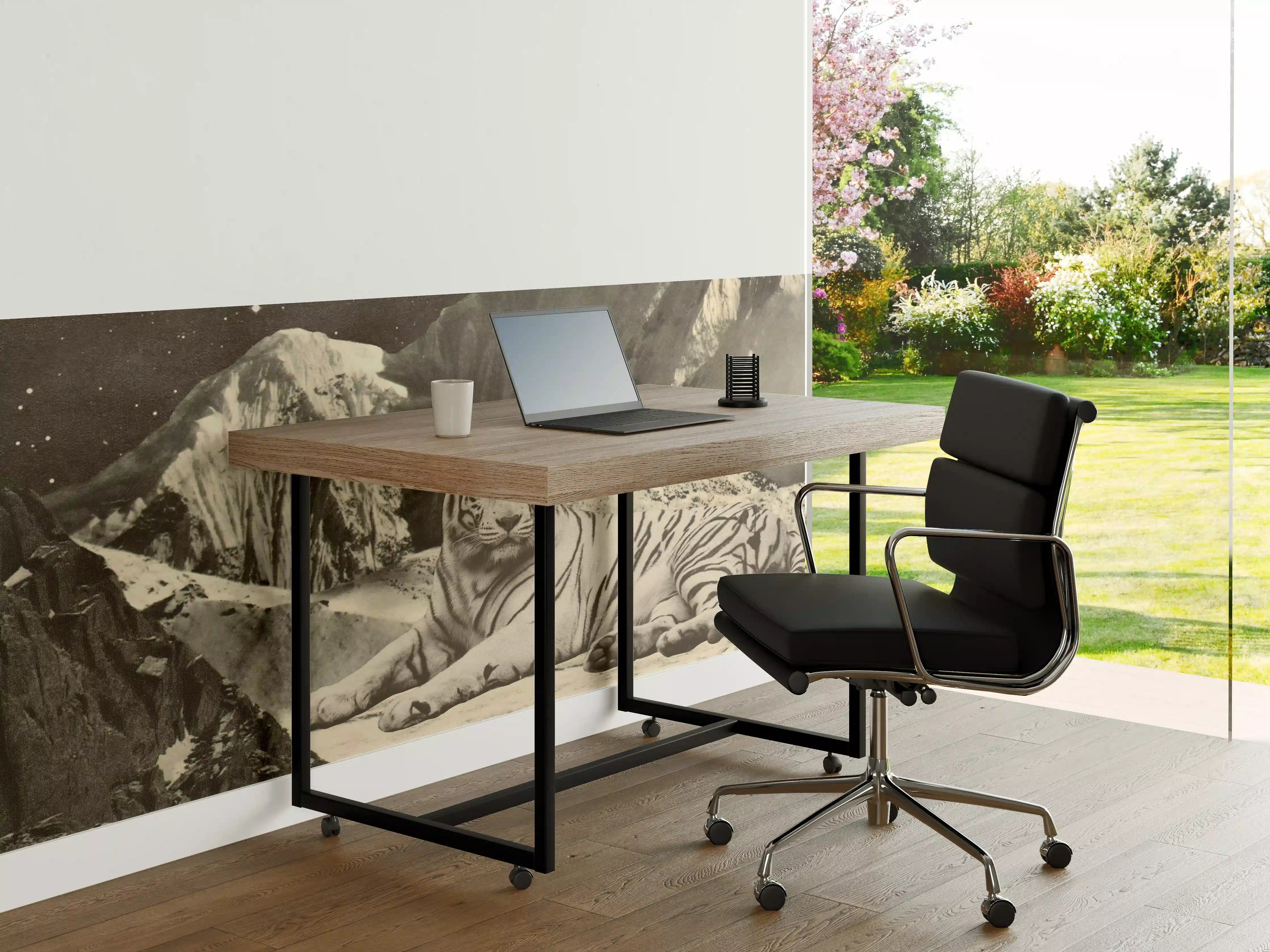 Büro Wandgestaltung - Weißer Riesentiger in Mondnacht