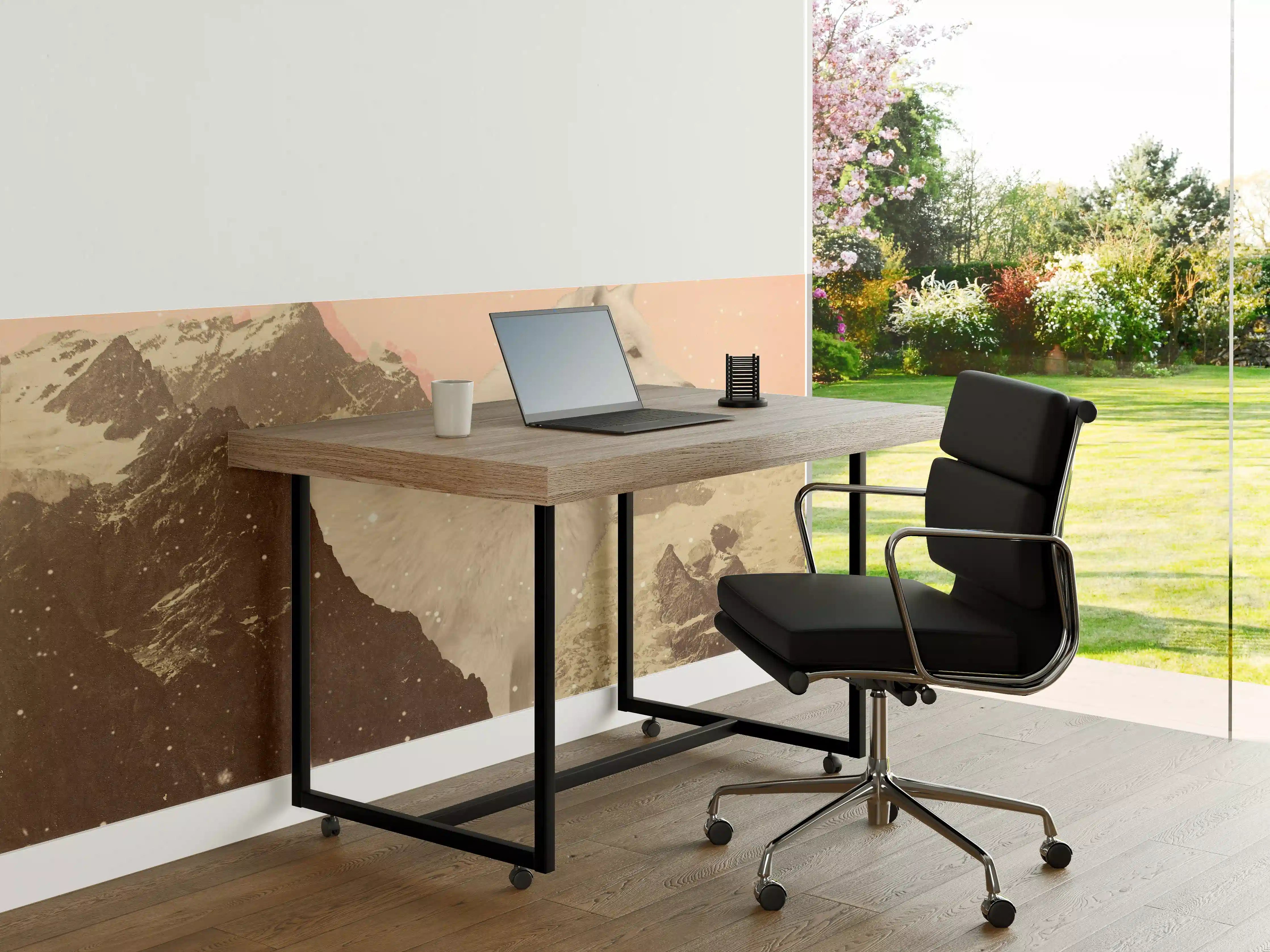 Büro Wandgestaltung - Weißer Wolf Berglandschaft Nacht