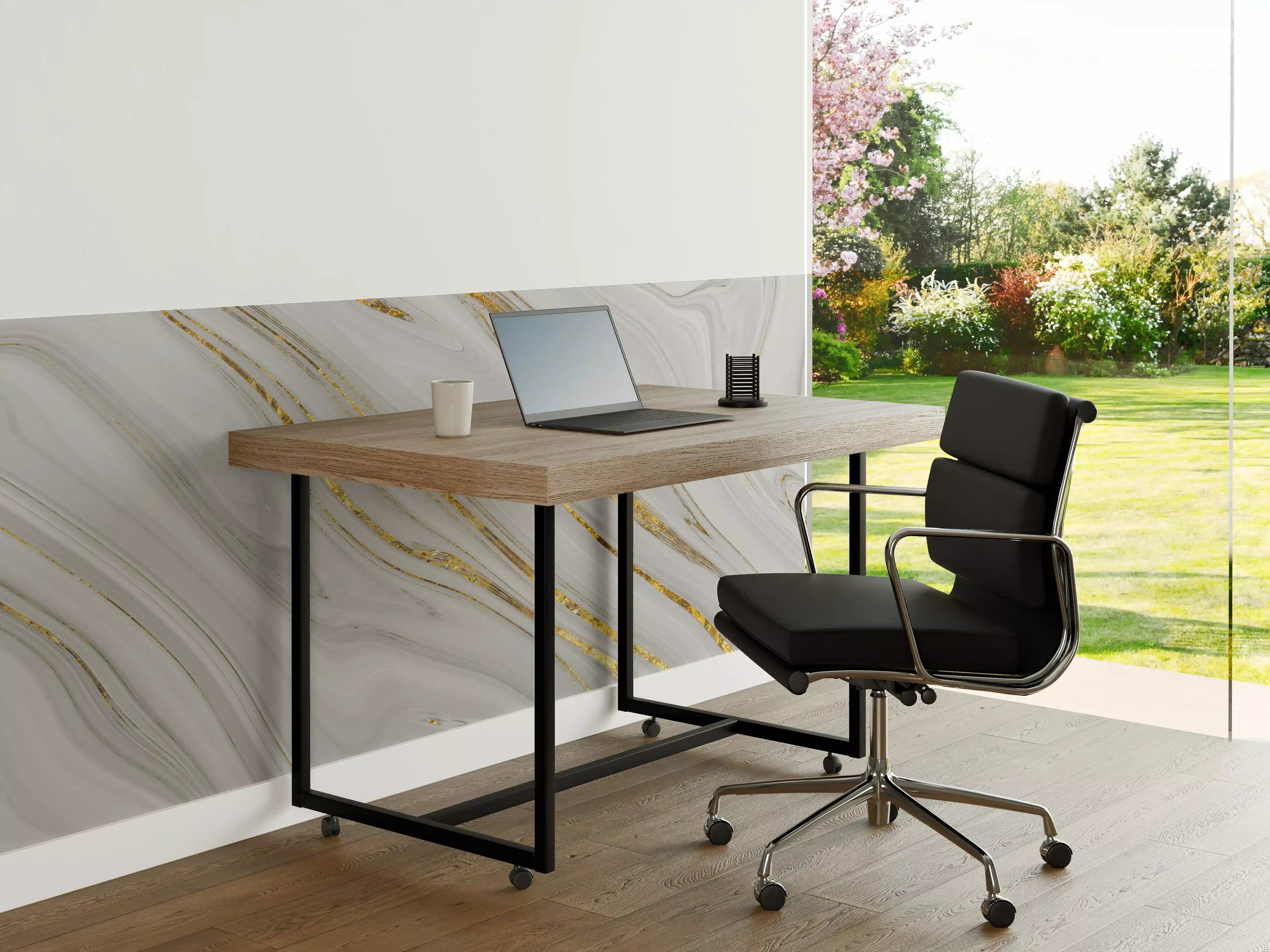 Büro Wandgestaltung - Weißes Marmor Muster mit goldenen Adern