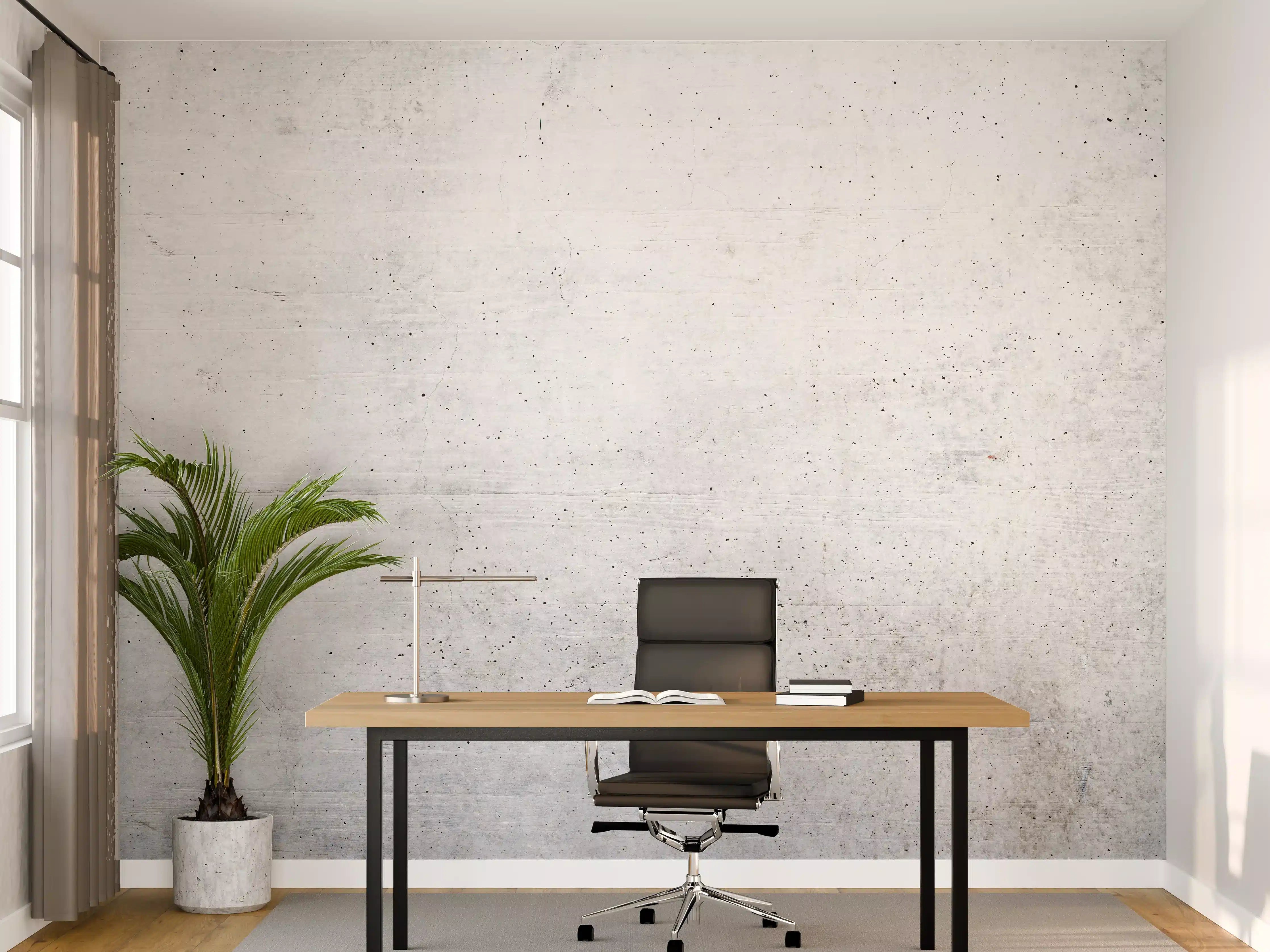 Büro Wandgestaltung - Weißes Zement Design