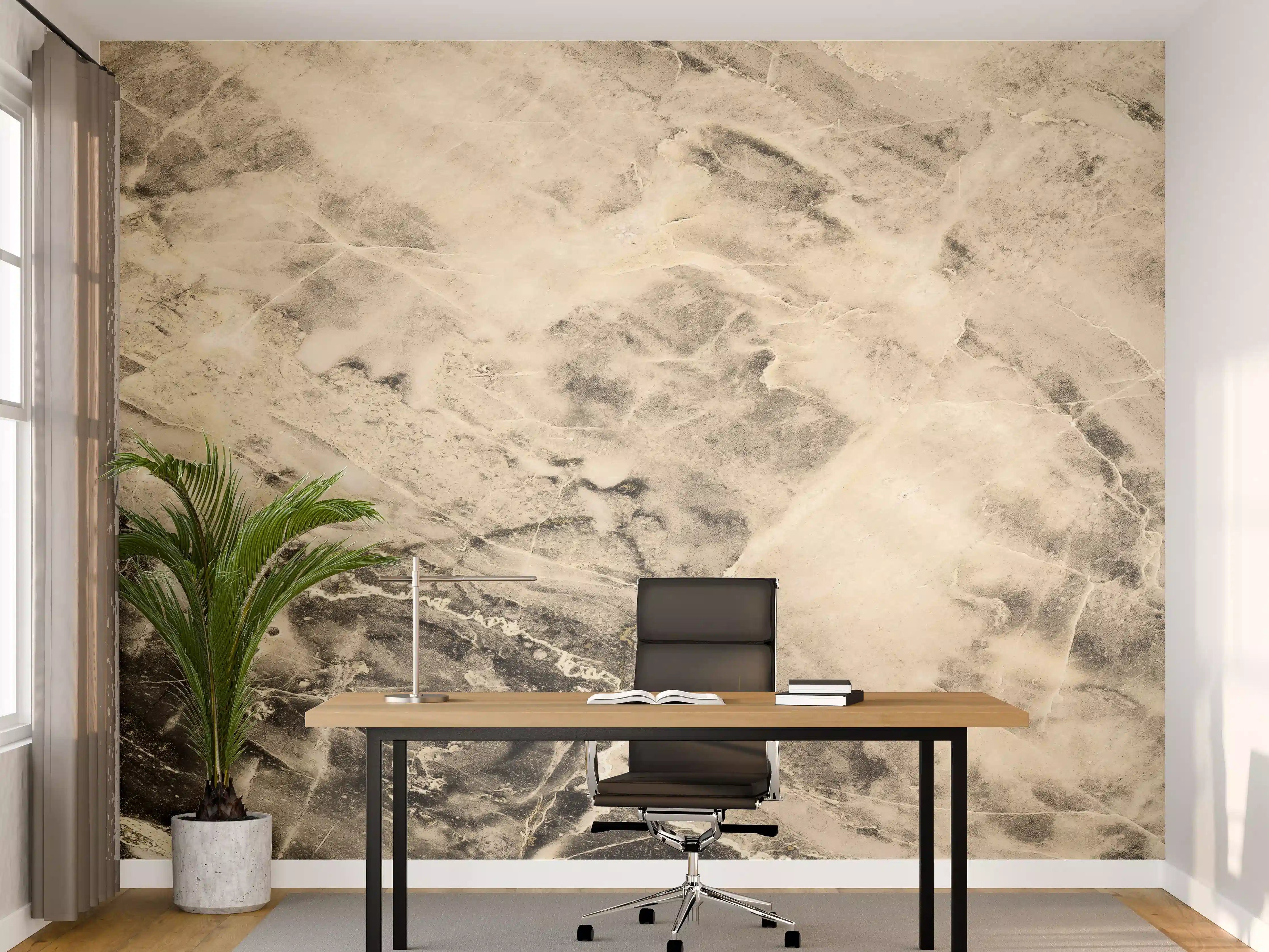 Büro Wandgestaltung - Weißliche Marmormuster