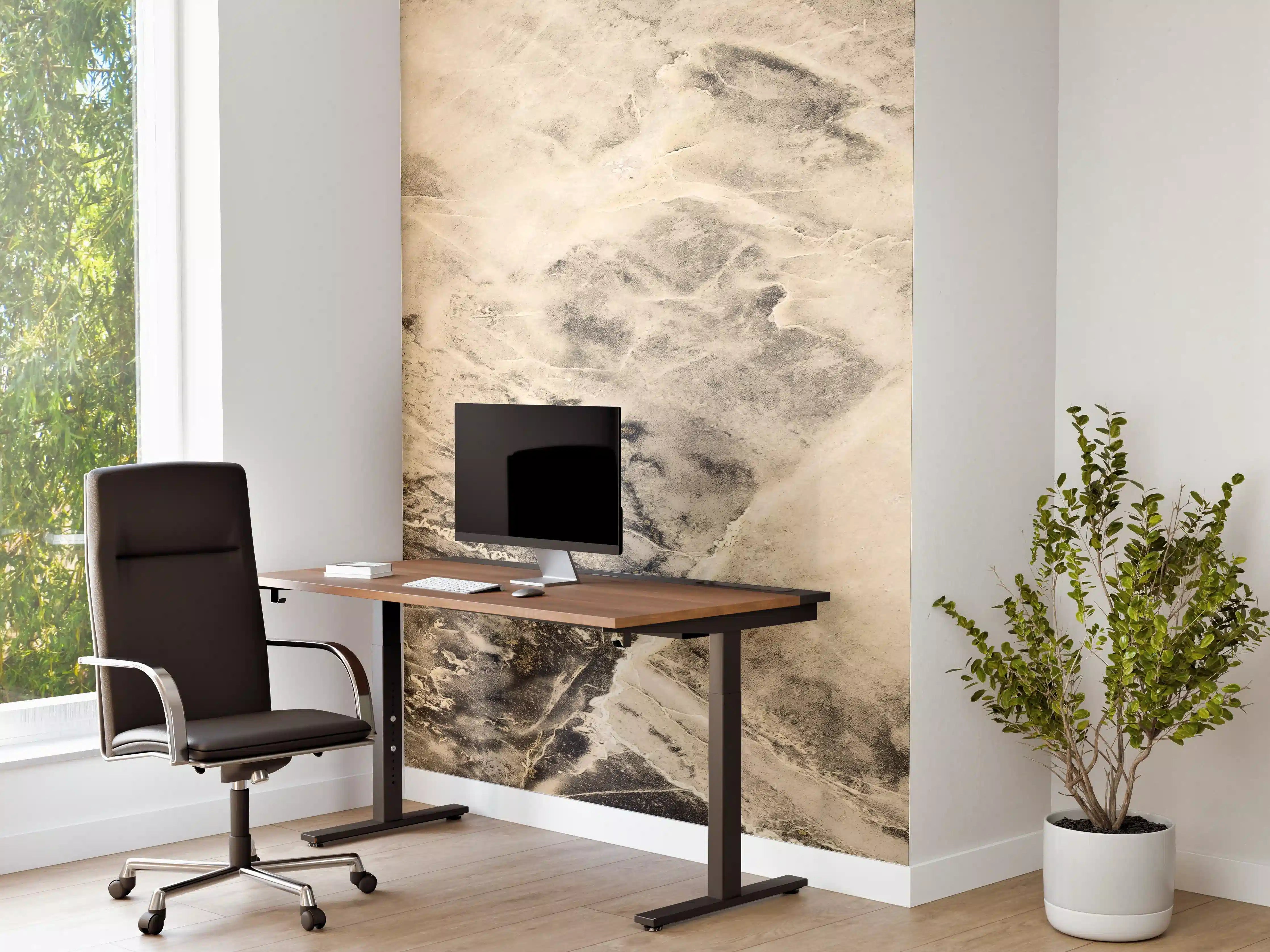 Büro Wandgestaltung - Weißliche Marmormuster