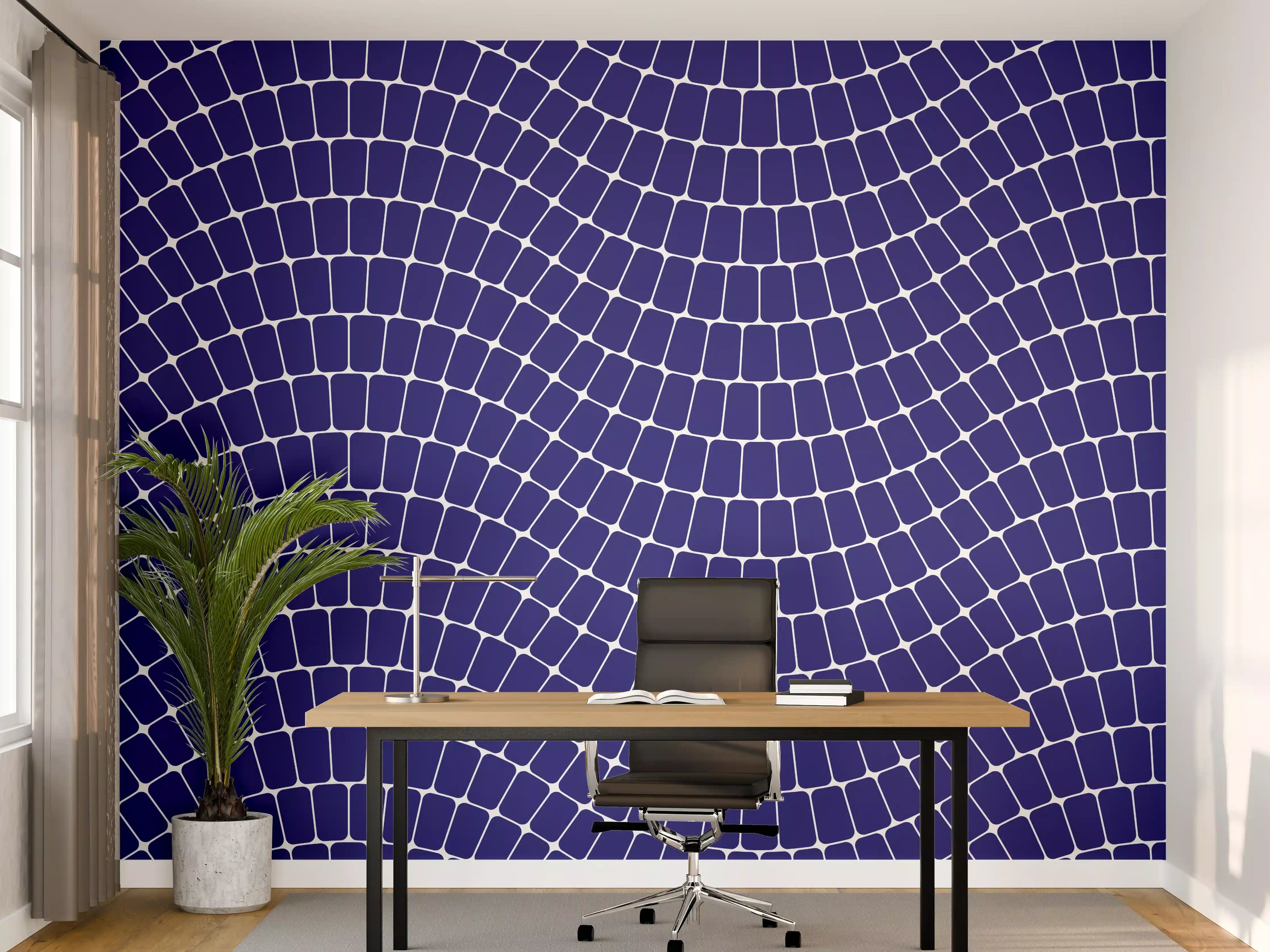 Büro Wandgestaltung - Wellen in Sinuoso Zaffiro