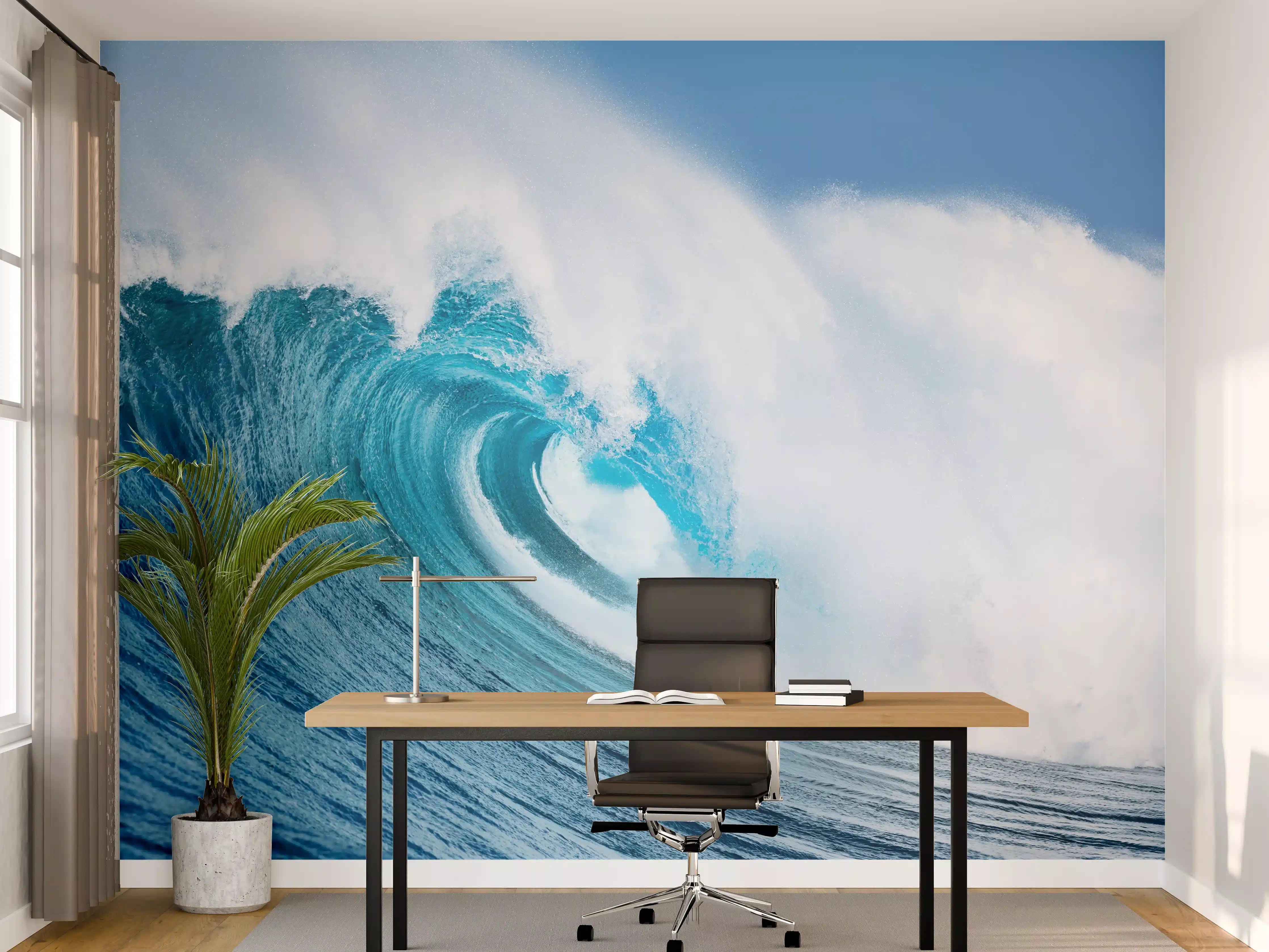 Büro Wandgestaltung - Wellenkamm im Sonnenlicht