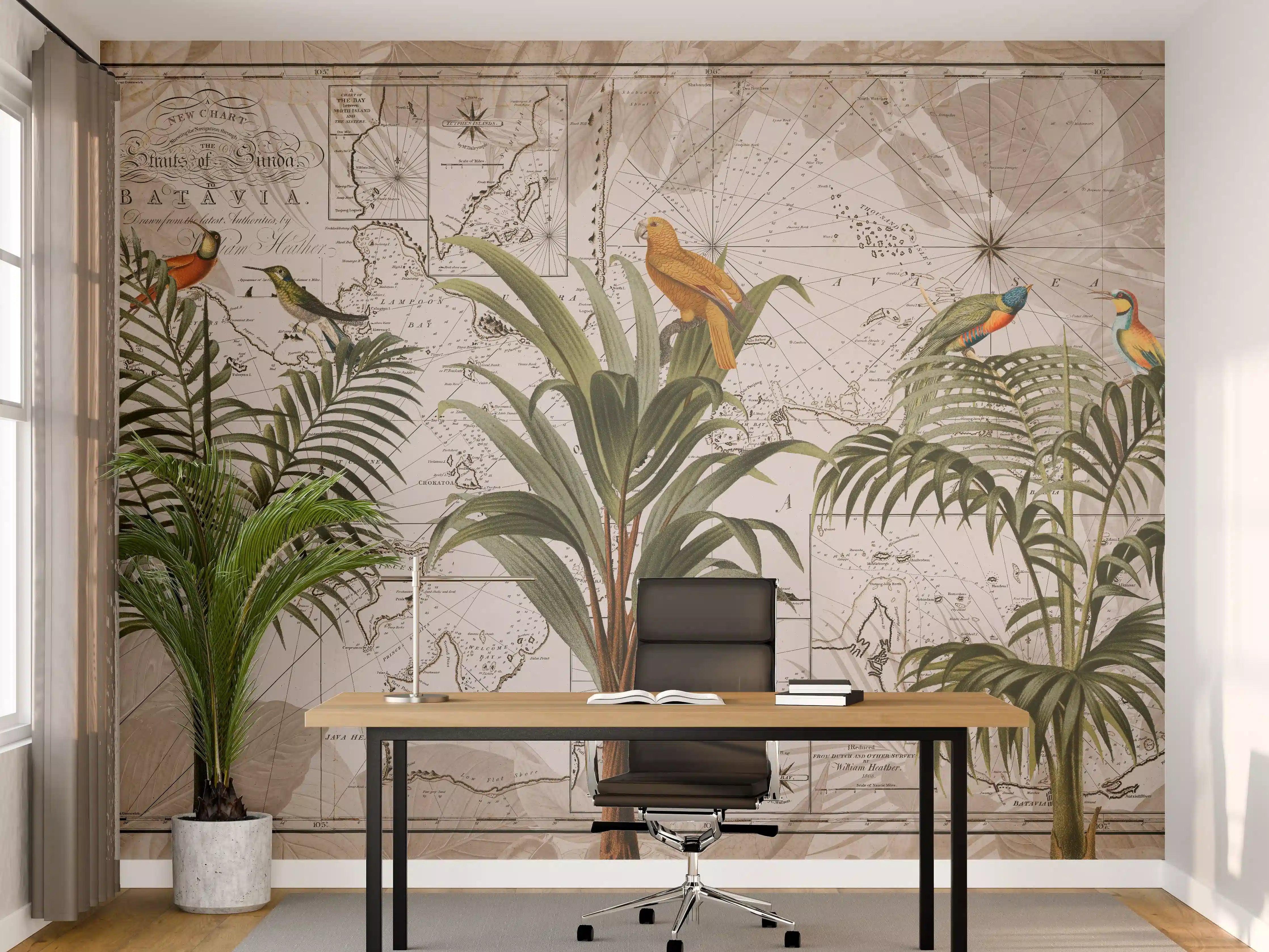 Büro Wandgestaltung - Weltkarte - Indonesien