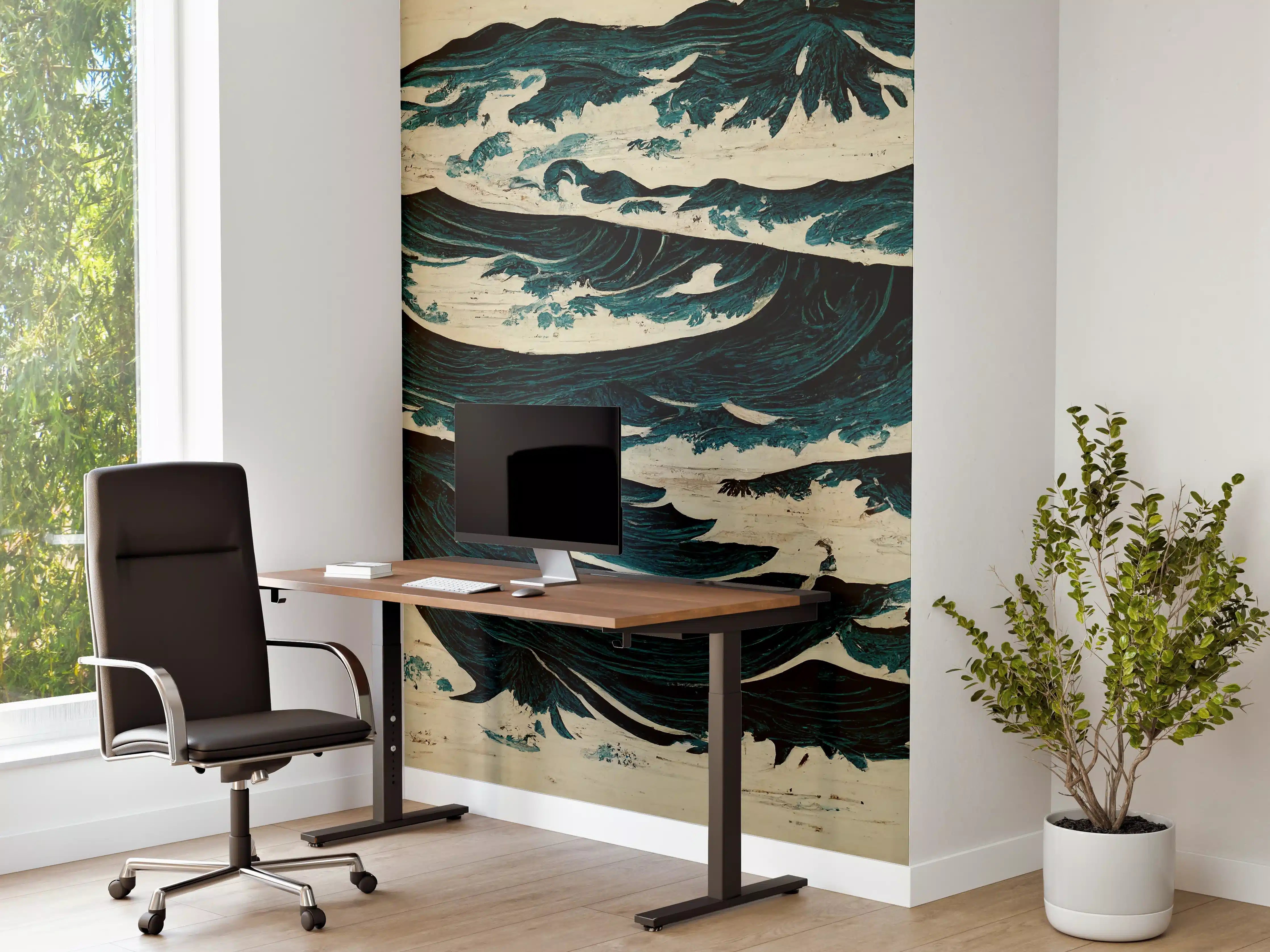Büro Wandgestaltung - Wilde Wellen - Gemälde