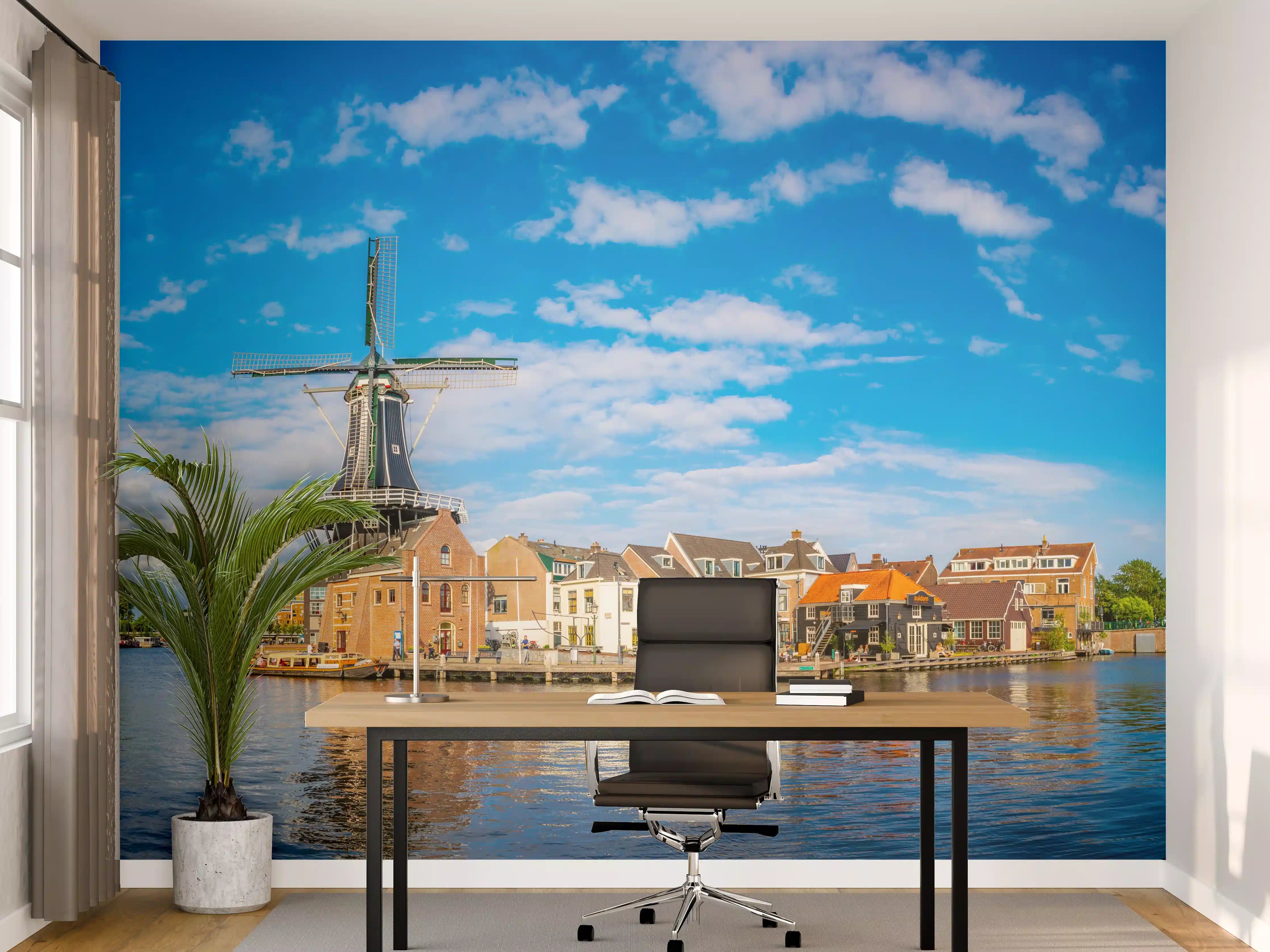 Büro Wandgestaltung - Windmühle in Haarlem