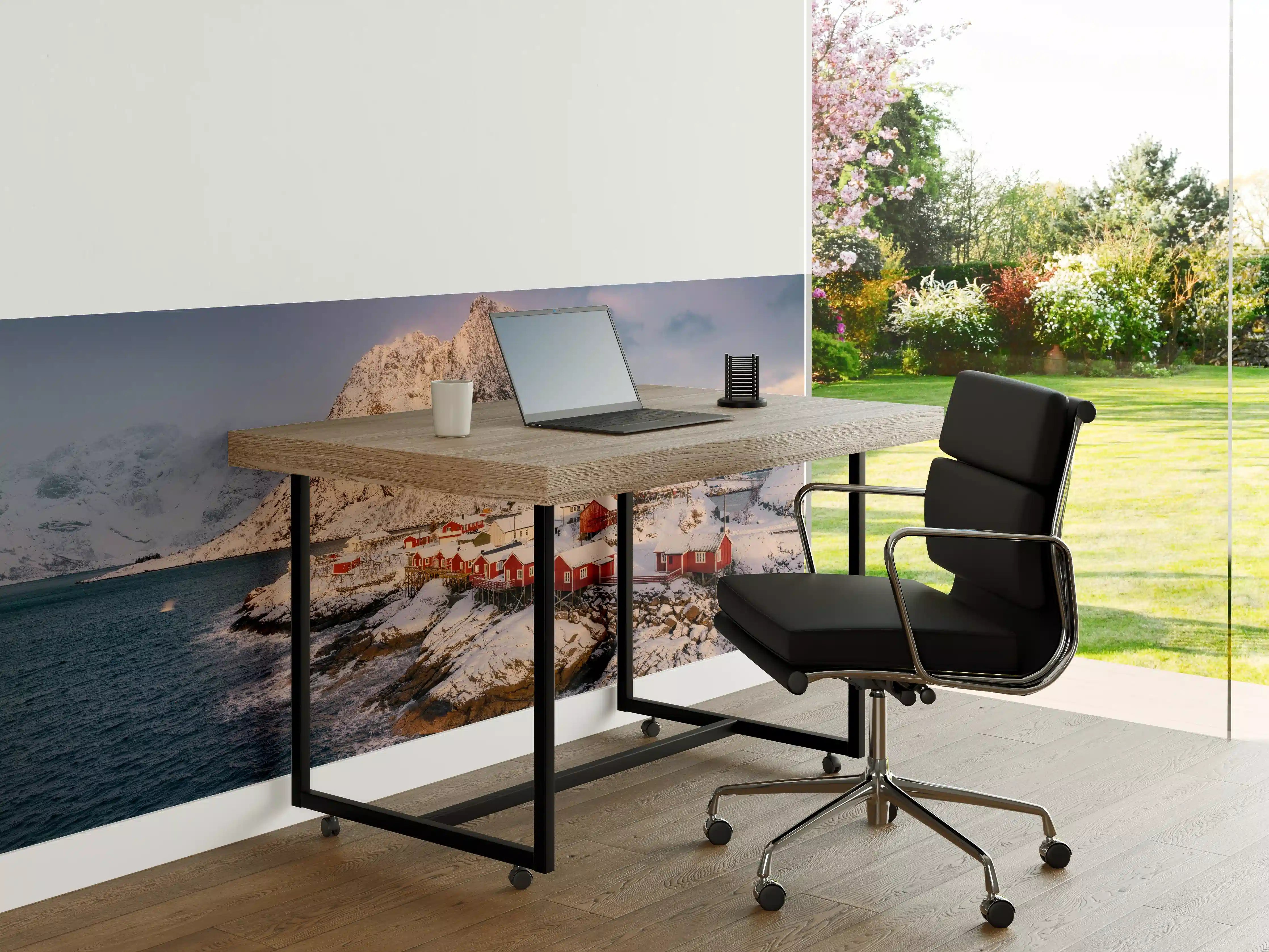 Büro Wandgestaltung - Winteridyll Lofoten Norwegen