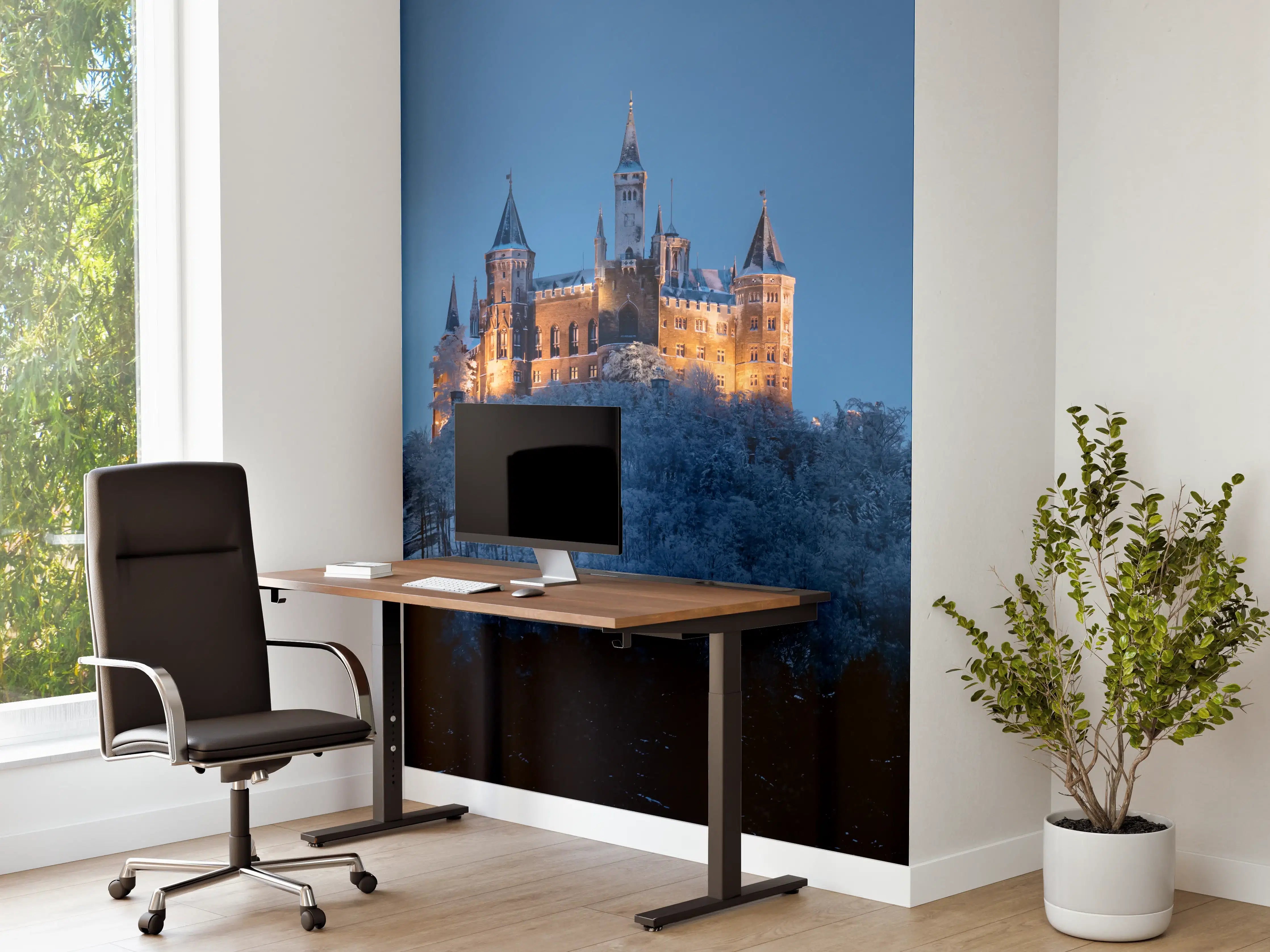 Büro Wandgestaltung - Winterliche Atmosphäre - Burg von Hohenzollern