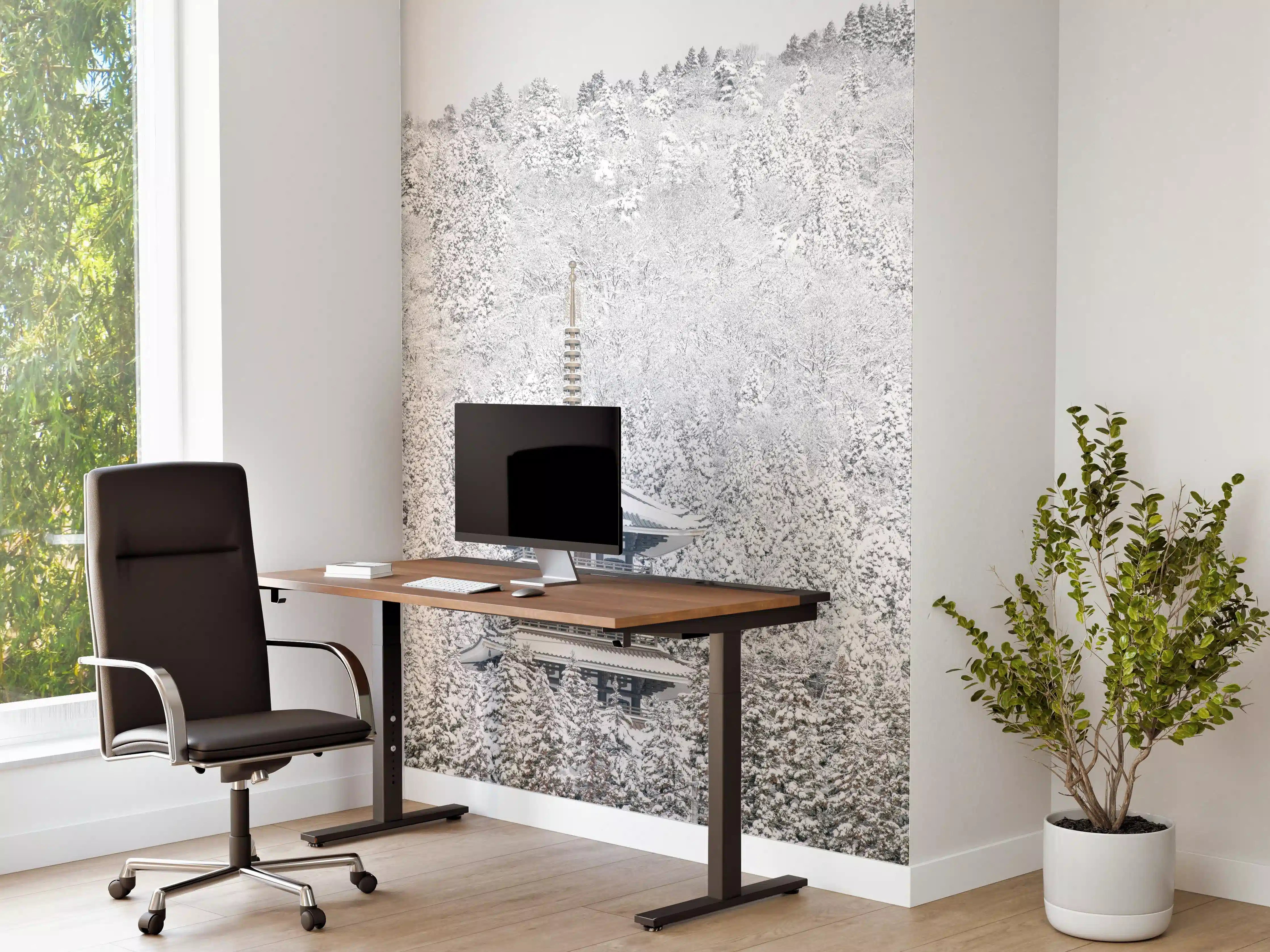 Büro Wandgestaltung - Winterlicher Turm - Buddismus