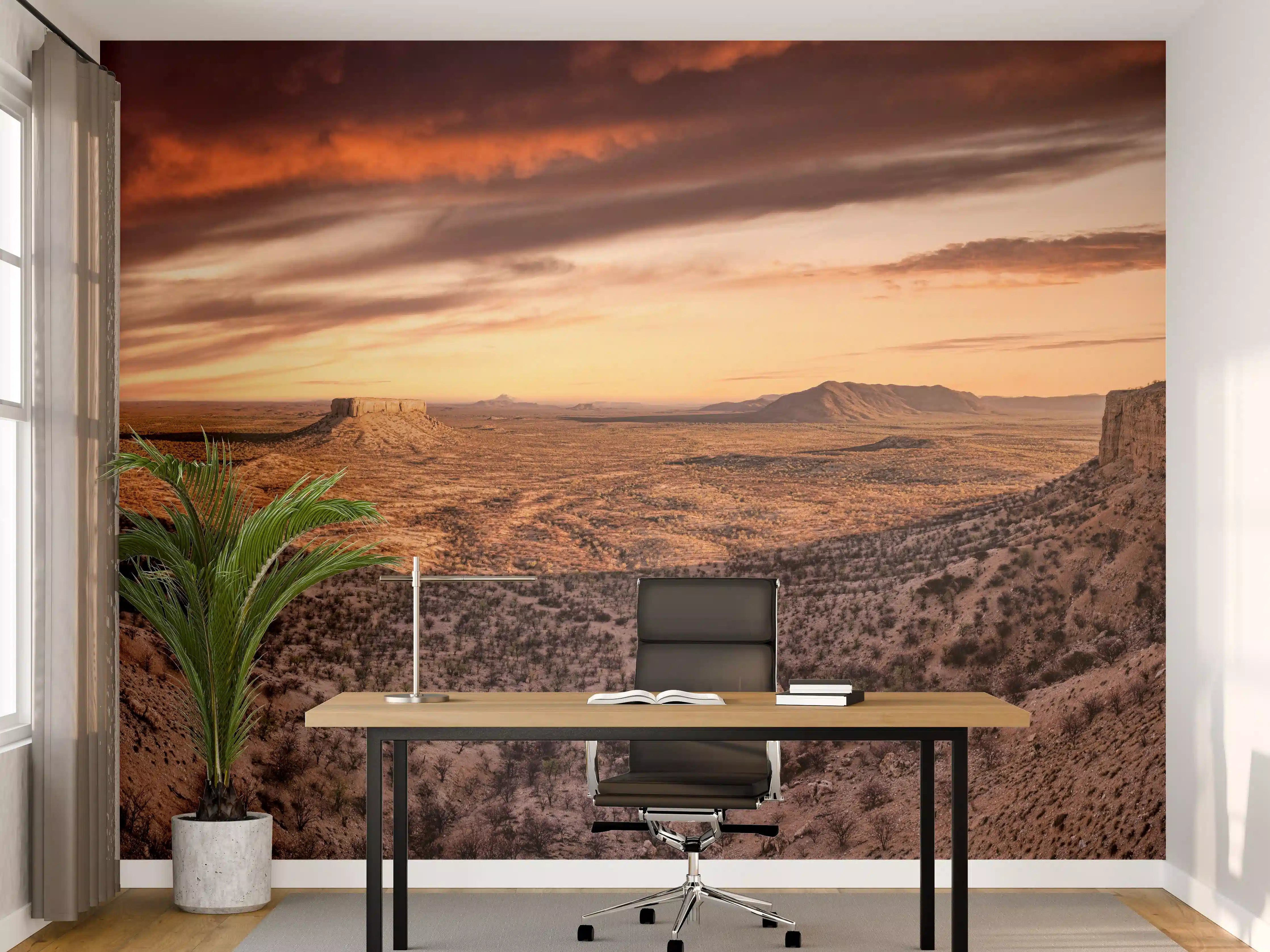 Büro Wandgestaltung - Wüstenblick auf Vingerklip Lodge - Nambia Damaraland