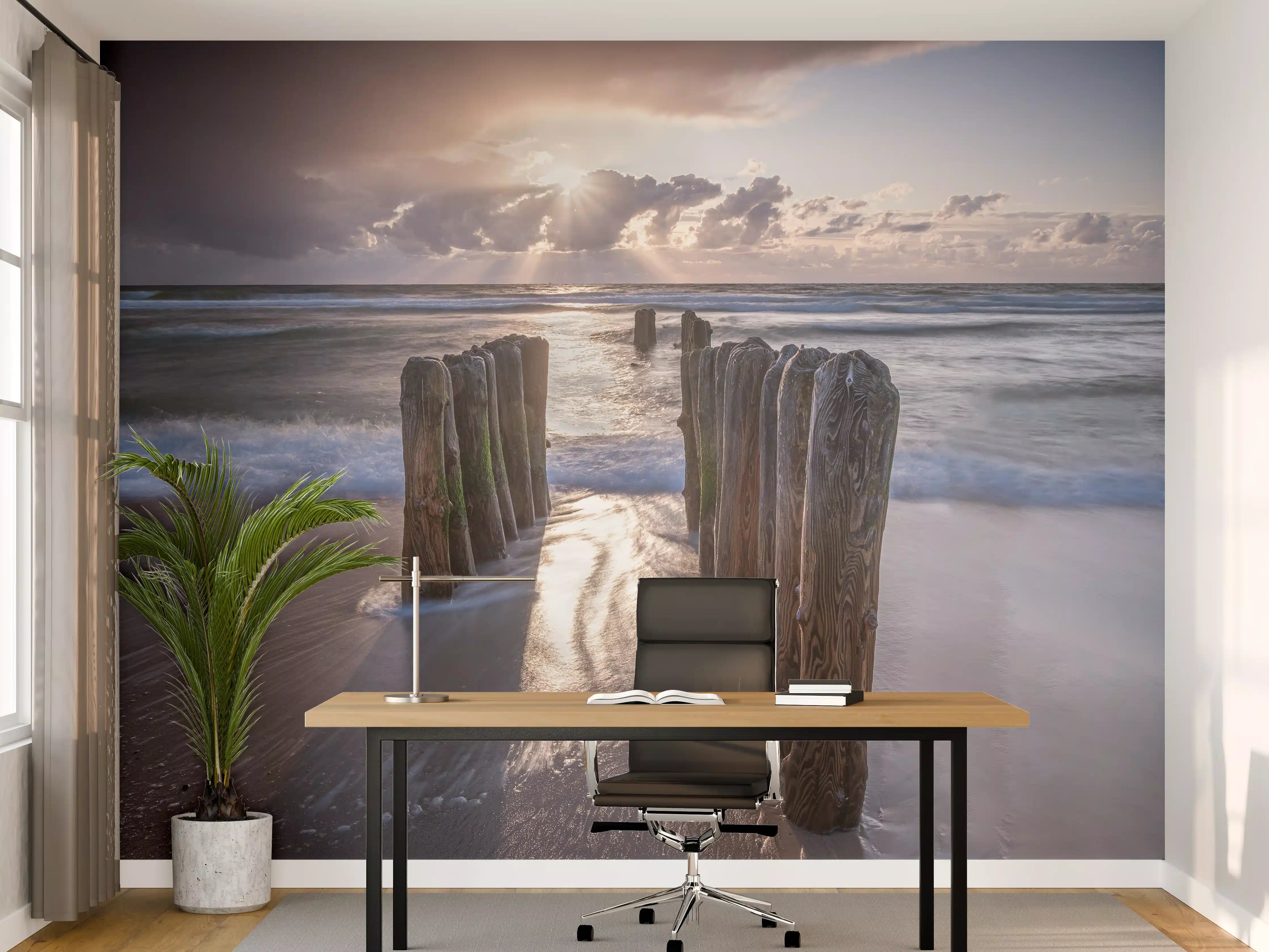 Büro Wandgestaltung - Wunderschöne Buhnen auf Sylt