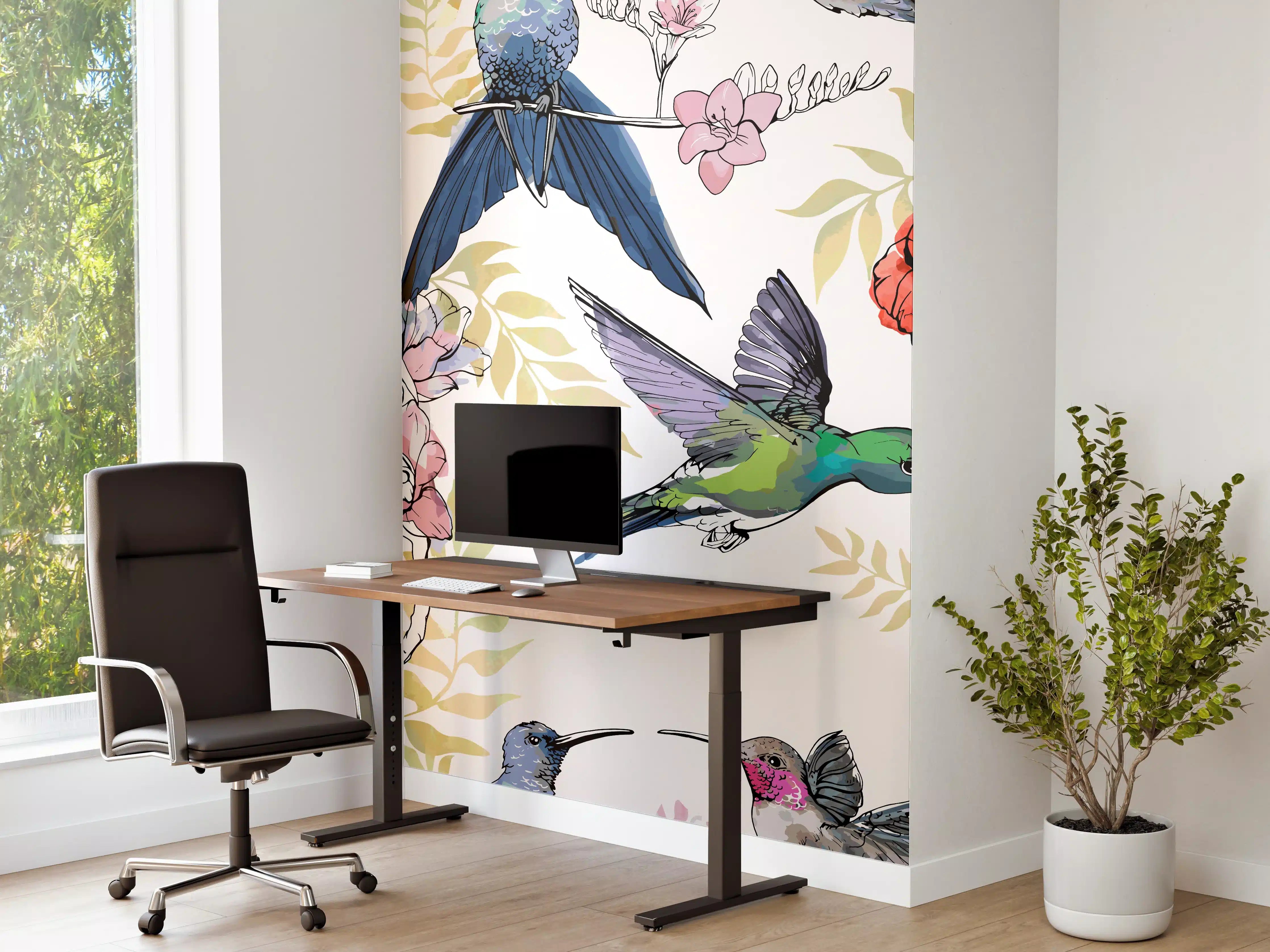Büro Wandgestaltung - Wunderschöne Kolibris