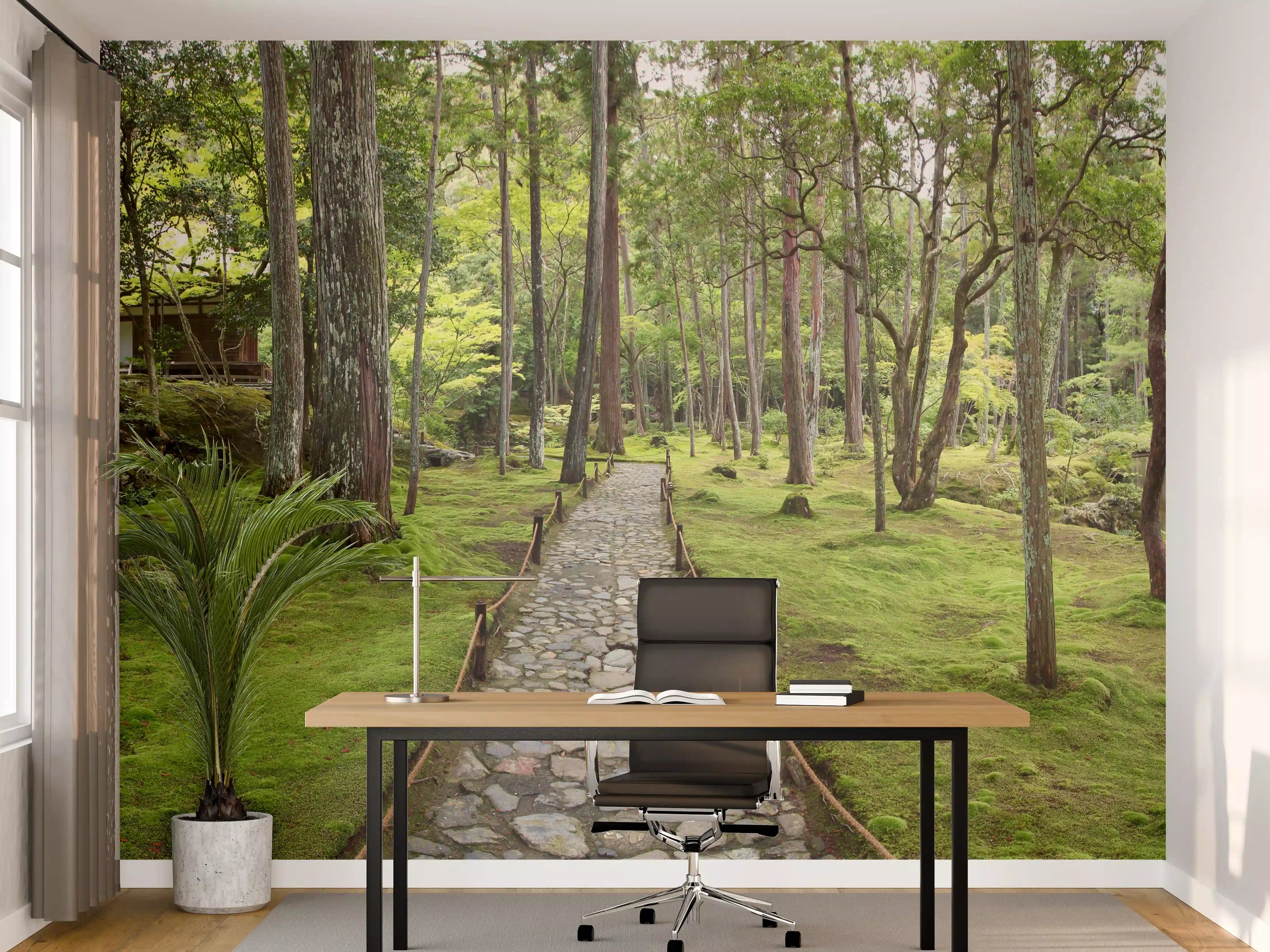 Büro Wandgestaltung - Wunderschöner Moosgarten in Kyoto