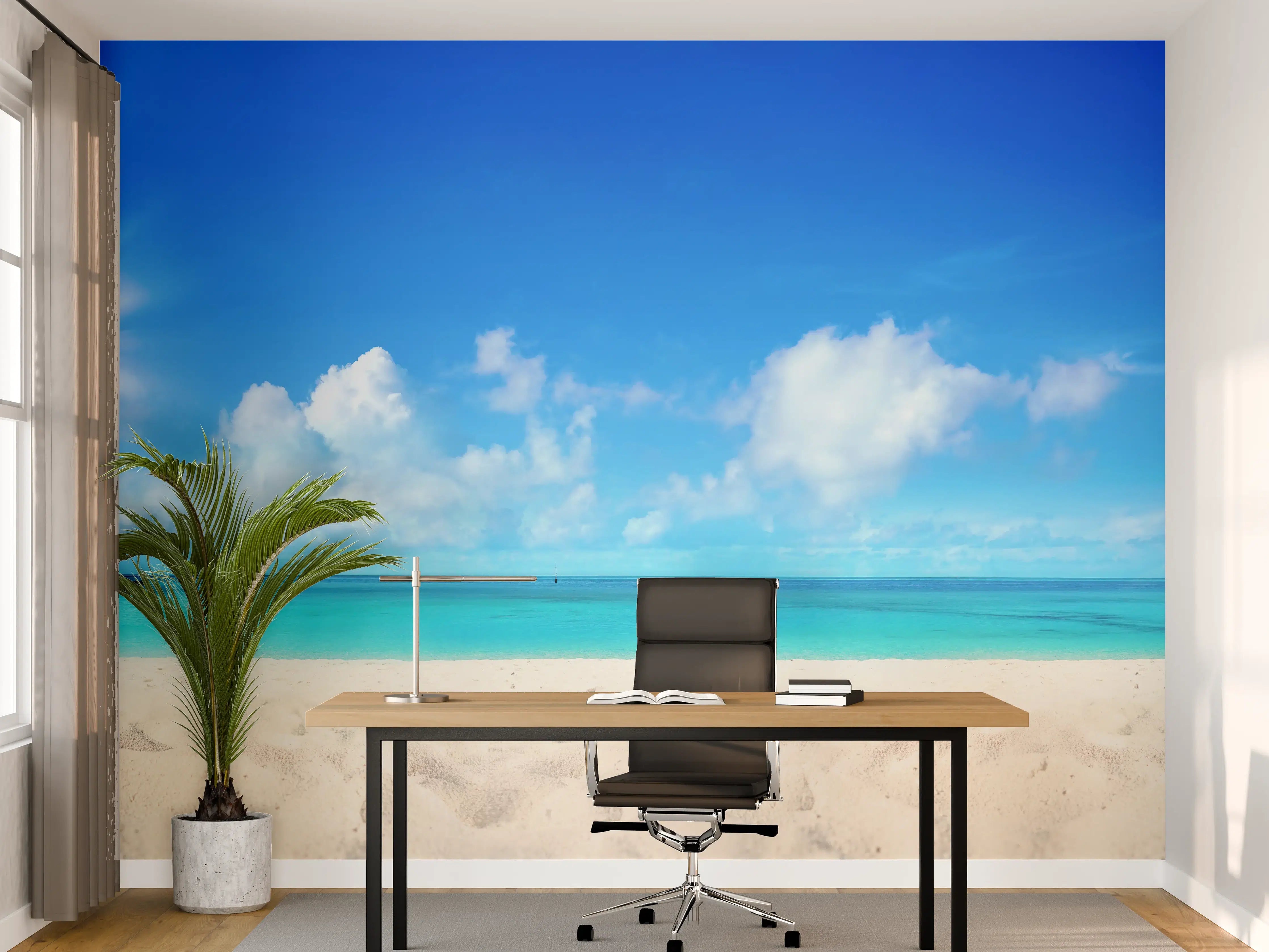 Büro Wandgestaltung - Wunderschöner Strand mit hellem Sand