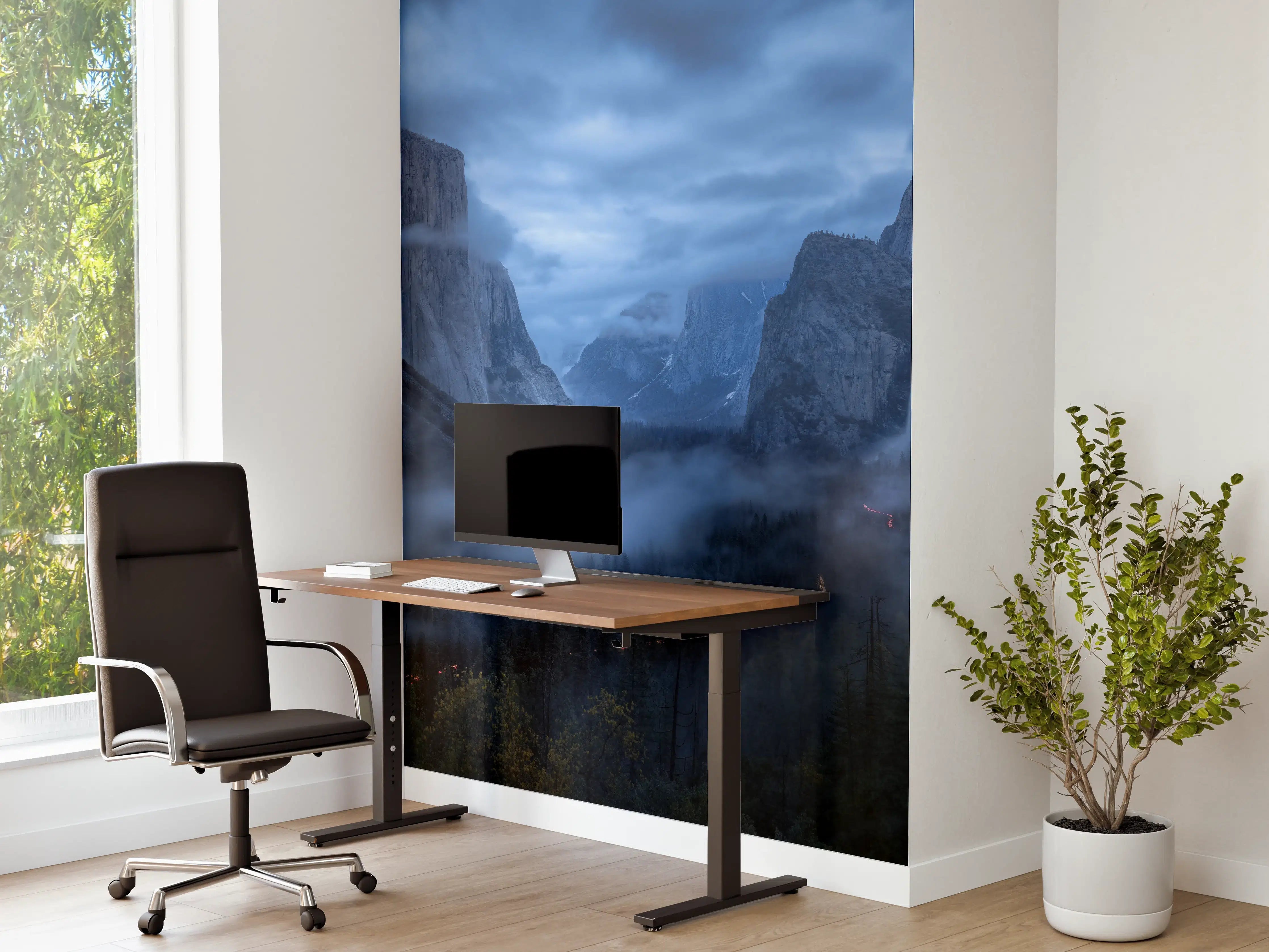 Büro Wandgestaltung - Yosemite Nebel Dämmerung