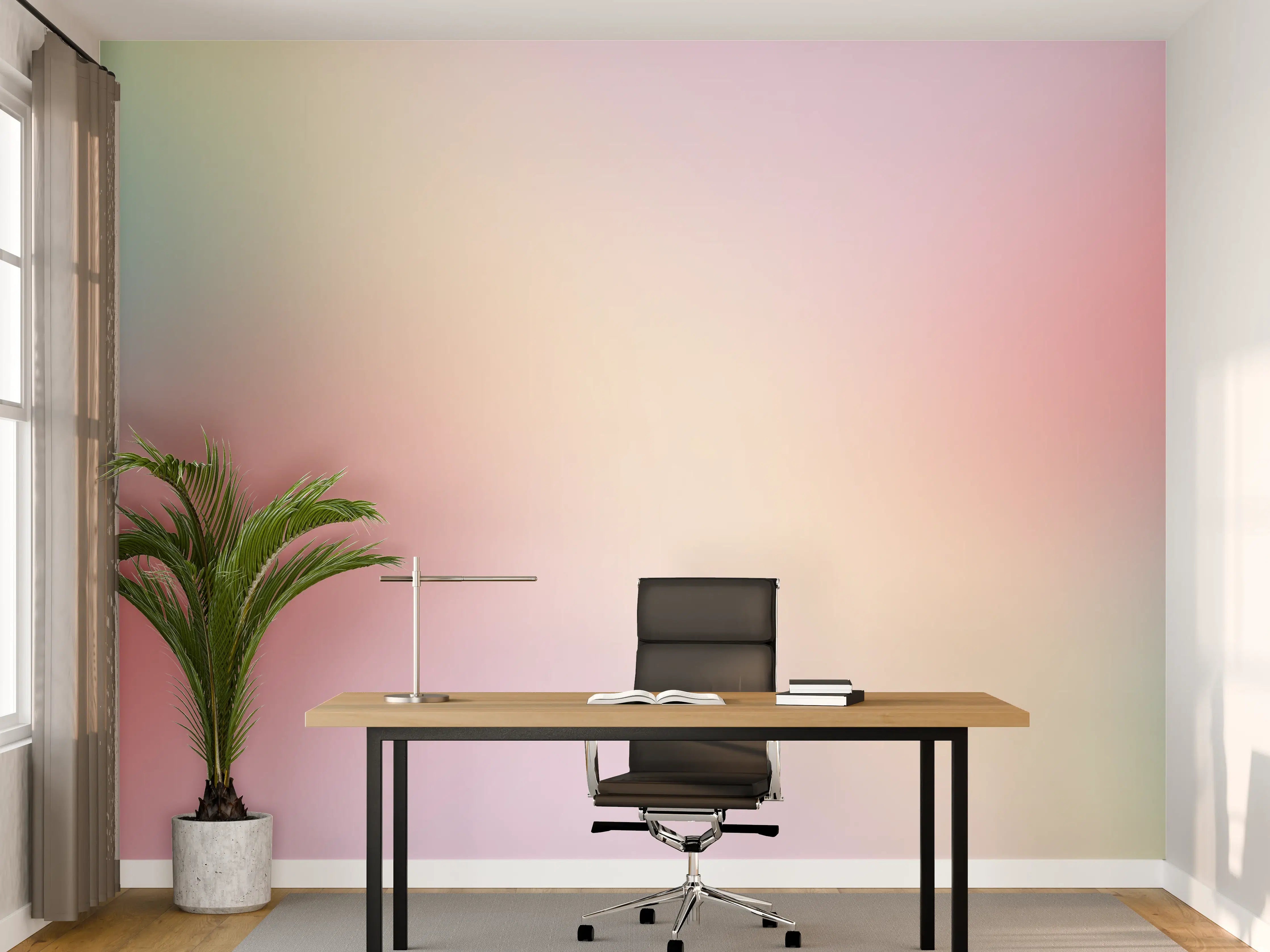 Büro Wandgestaltung - Zarte Graunuancen in Weiß
