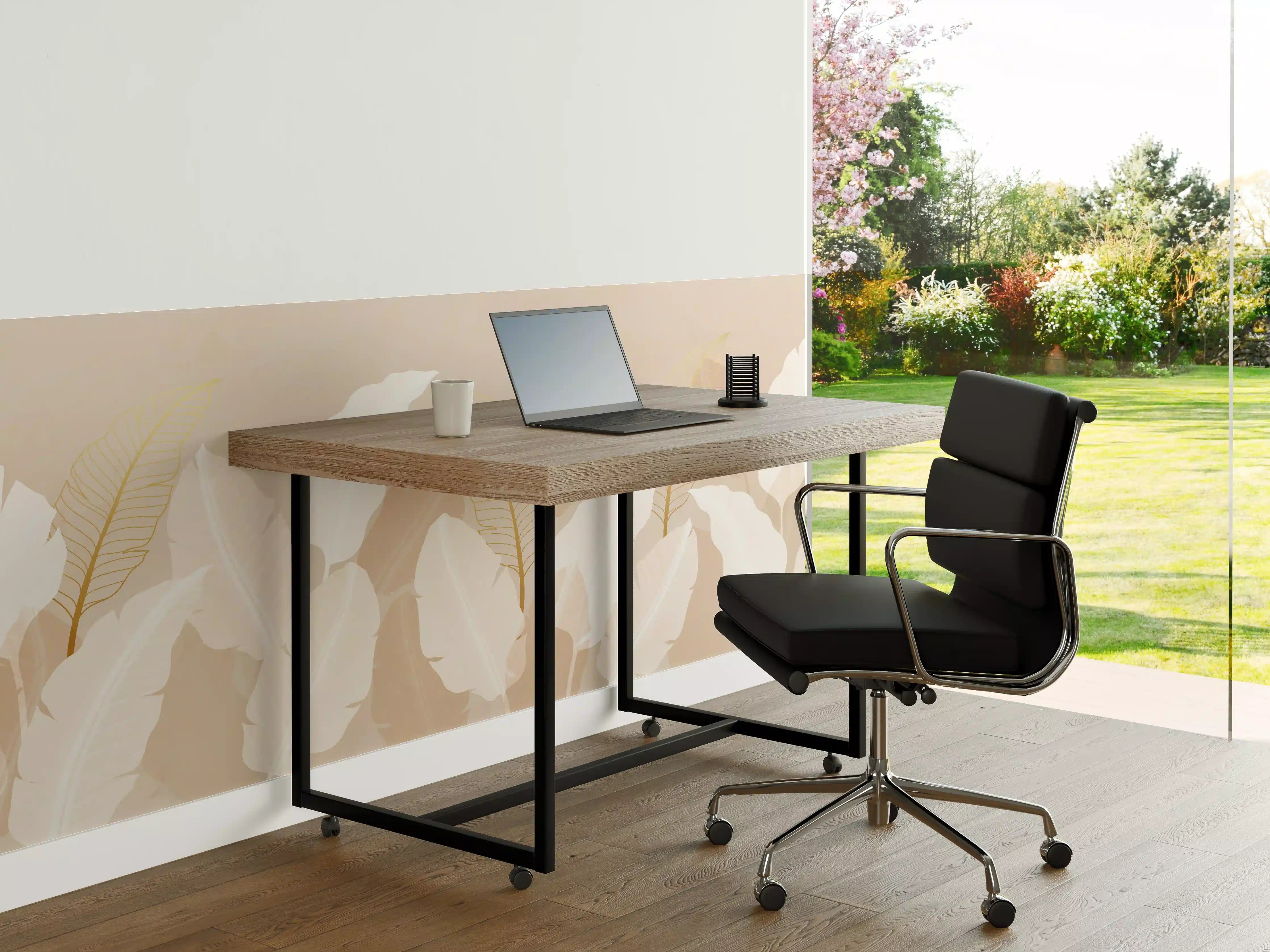 Büro Wandgestaltung - Zarte-Pastell-Blätter-Stilbild
