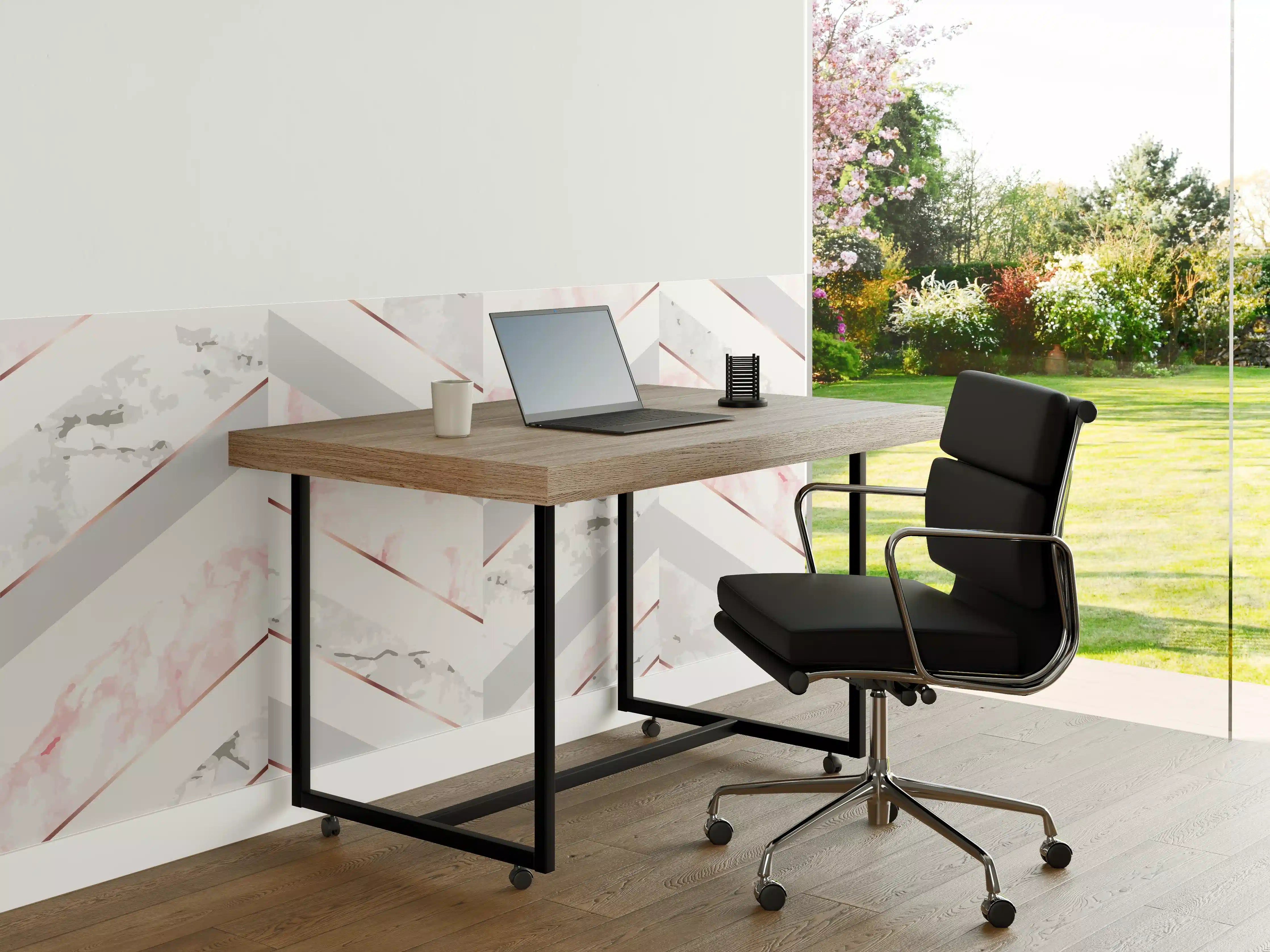 Büro Wandgestaltung - Zartes Rosa-Weiß Muster
