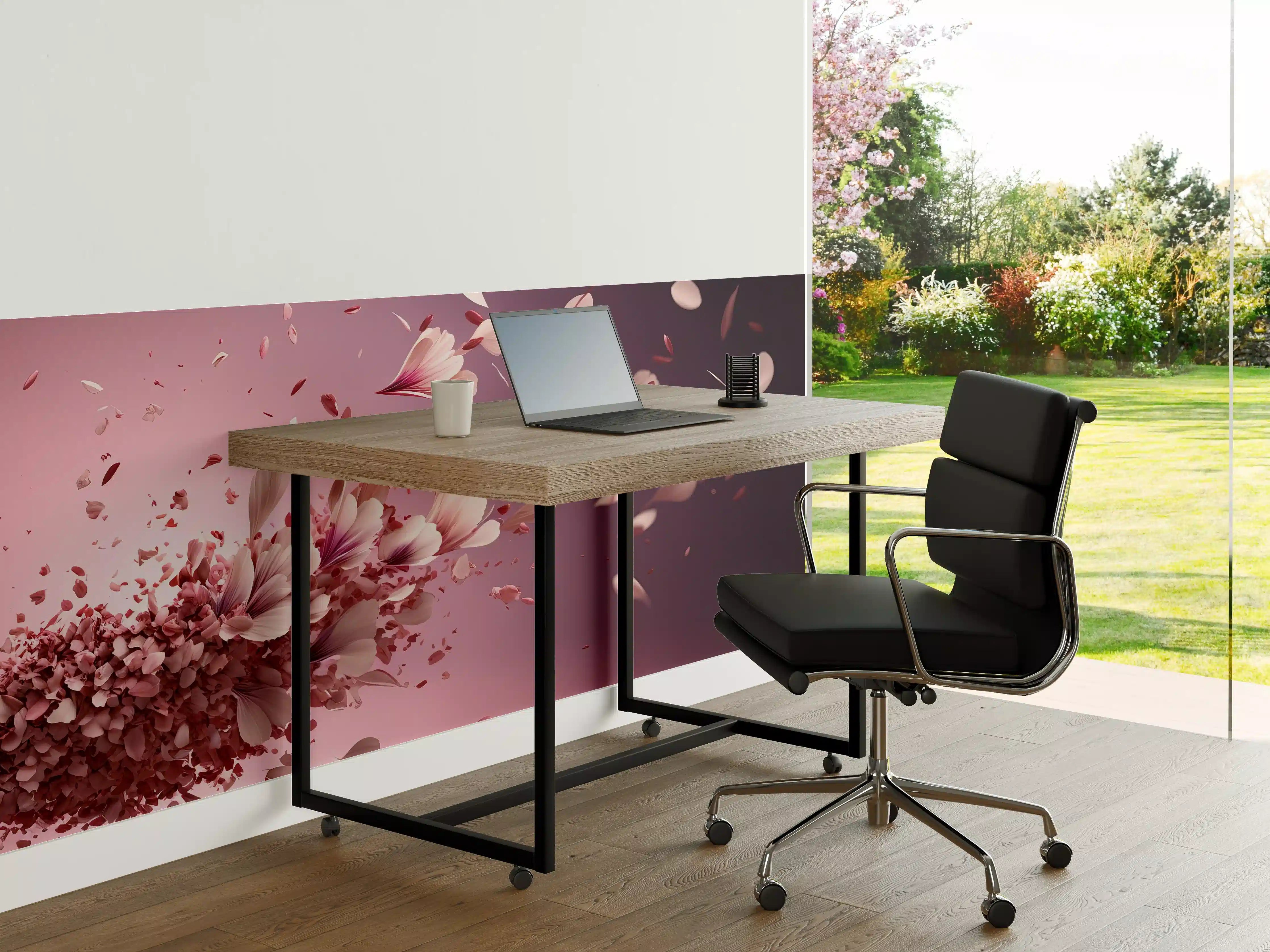 Büro Wandgestaltung - Zartrosa Kirschblütenzauber