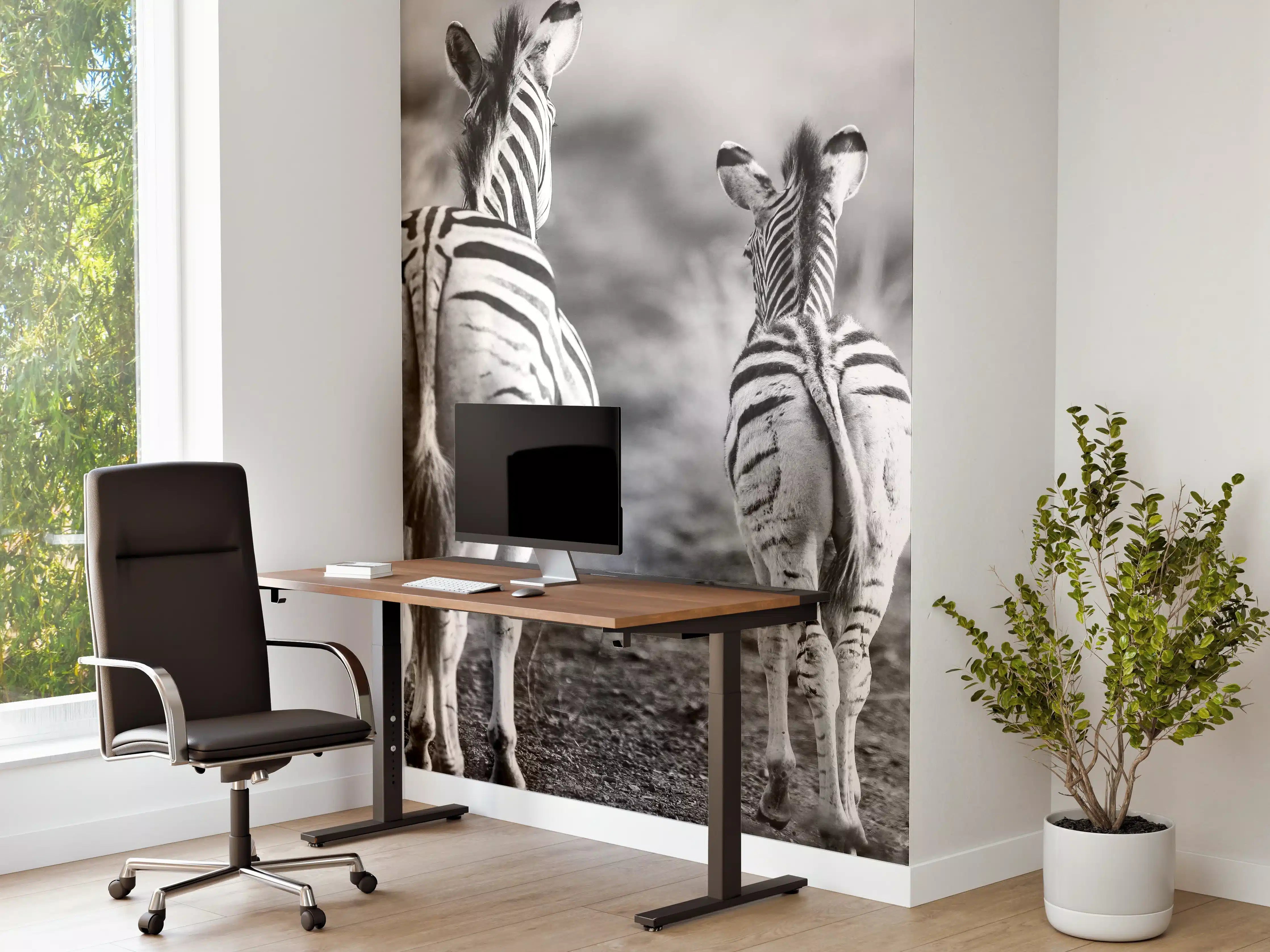 Büro Wandgestaltung - Zebra - schwarz-weiß