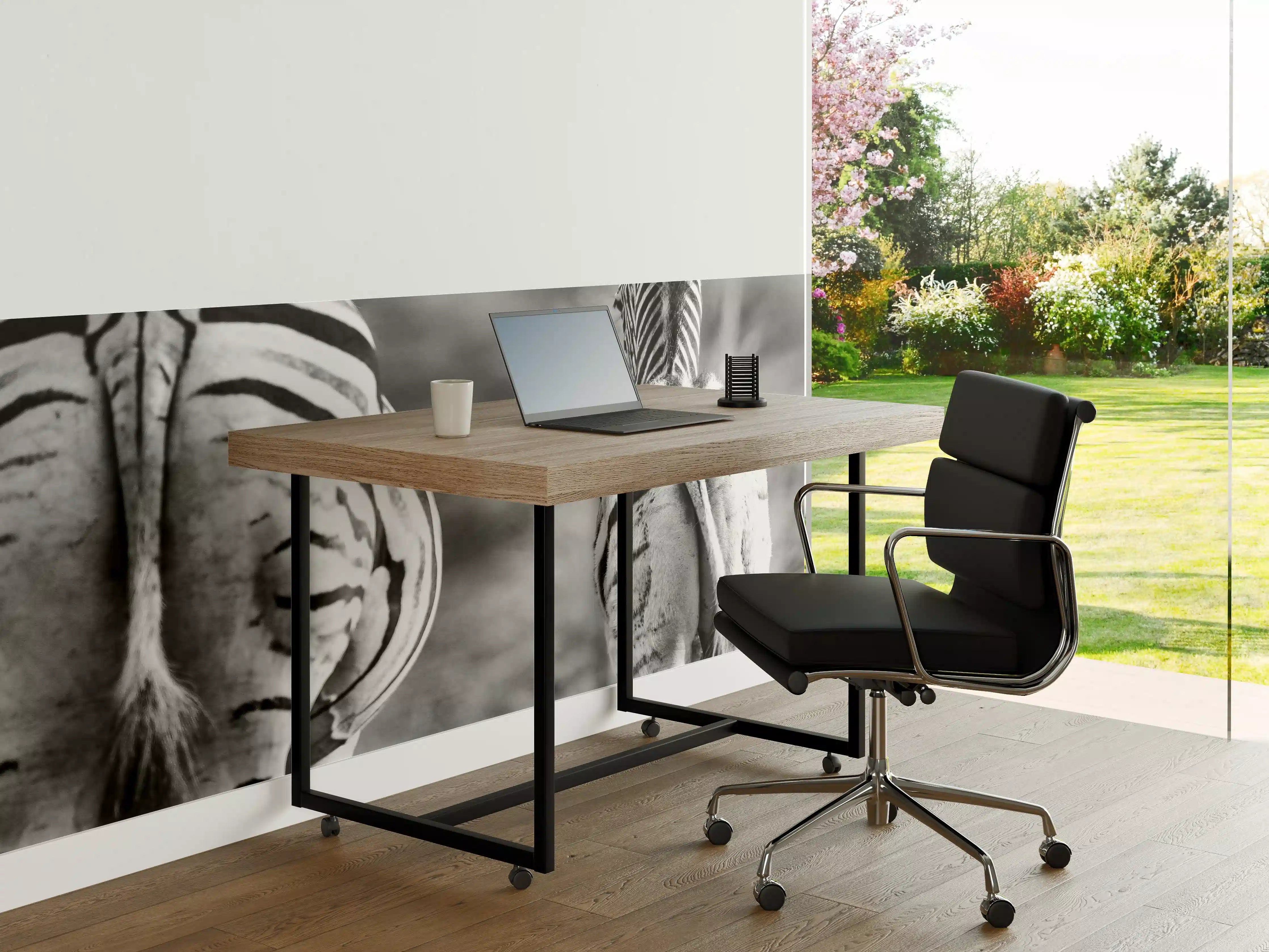 Büro Wandgestaltung - Zebra - schwarz-weiß