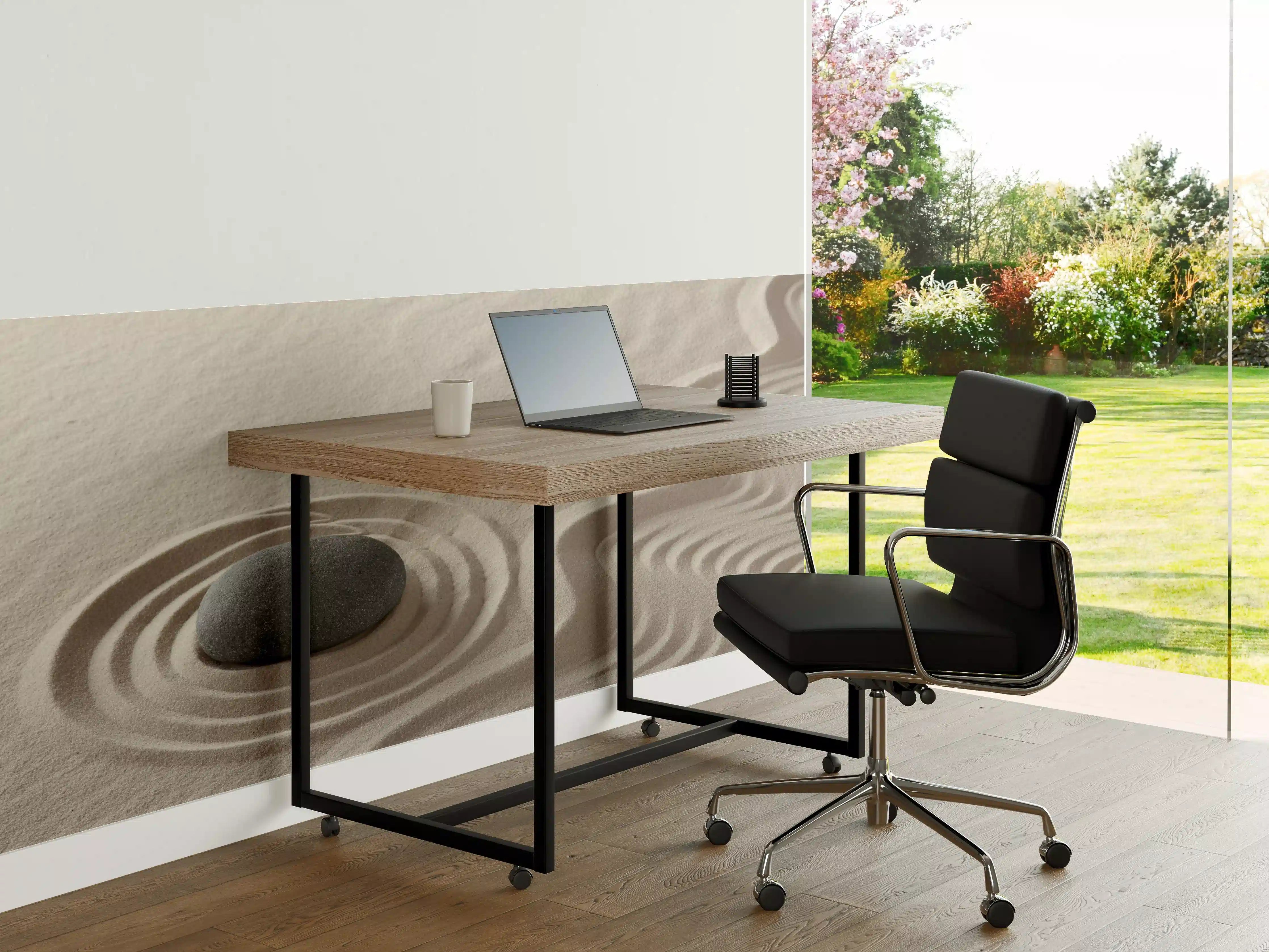 Büro Wandgestaltung - Zen-Garten Stein auf Weiß