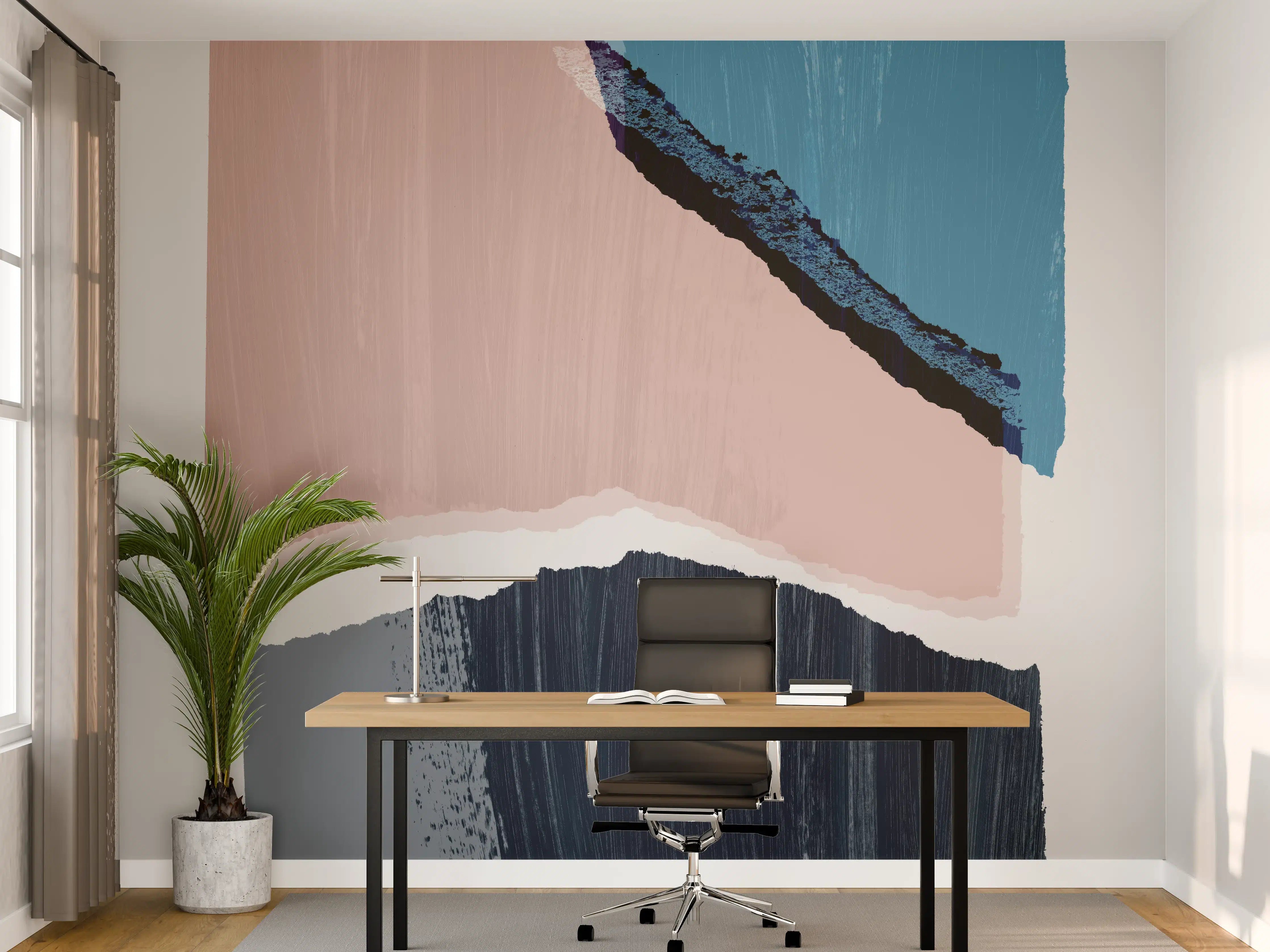 Büro Wandgestaltung - Zerrissenes Papier Muster - Kunst 