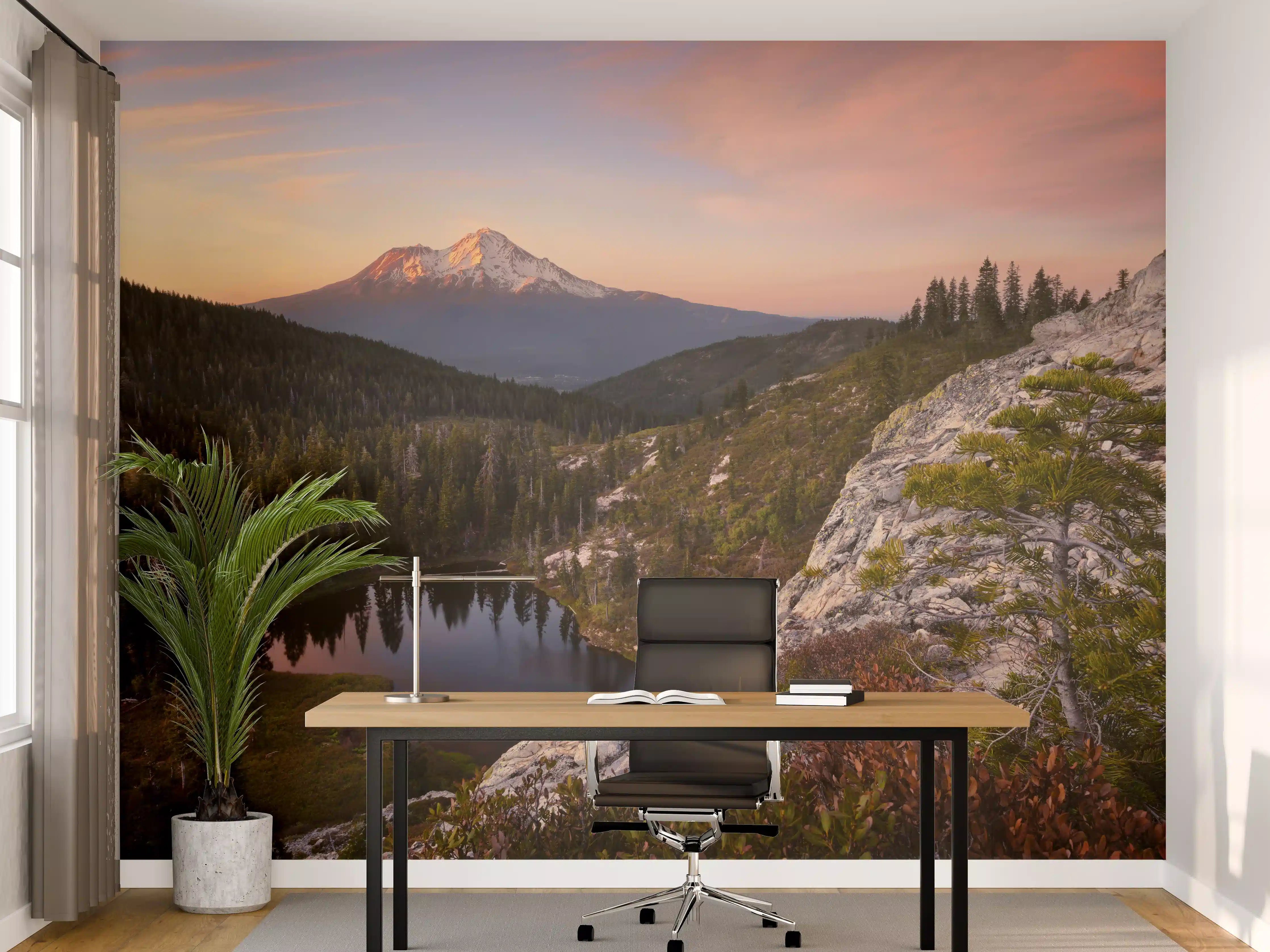 Büro Wandgestaltung - "Moderne graue und weiße Keramikvase mit geometrischem Muster"