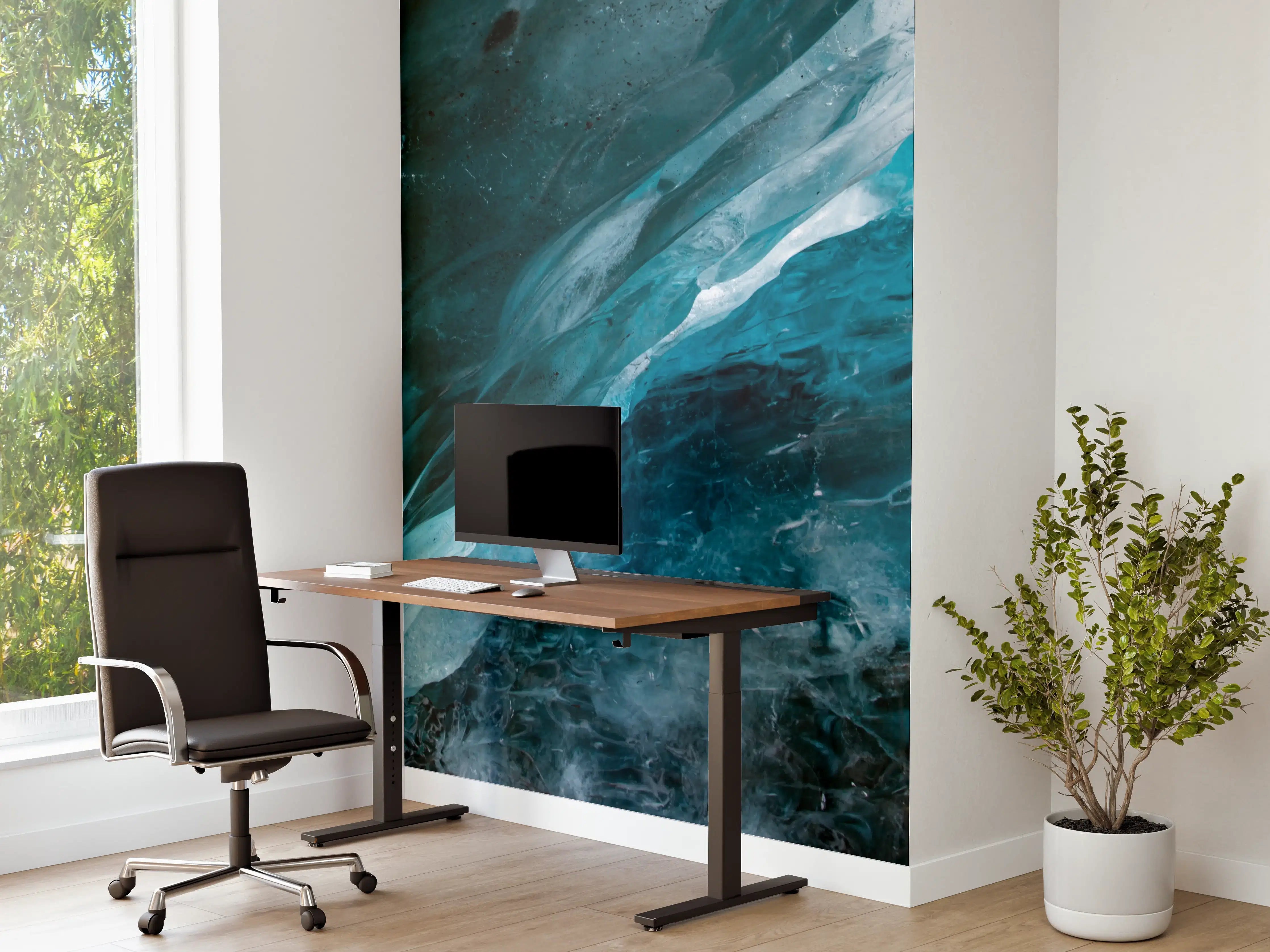 Büro Wandgestaltung - abstrakte Eis-Komposition