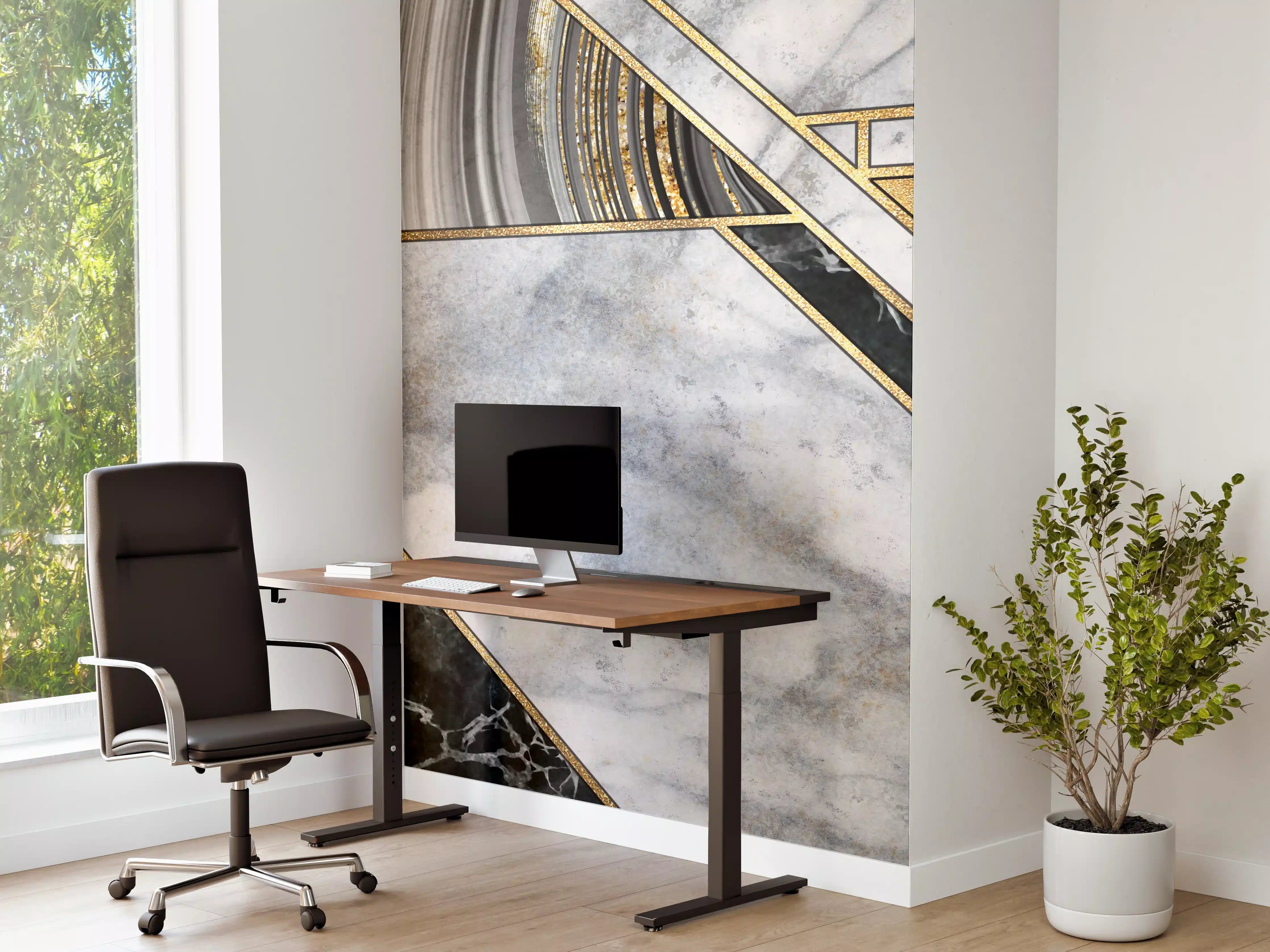 Büro Wandgestaltung - abstrakter Art Deco Hintergrund