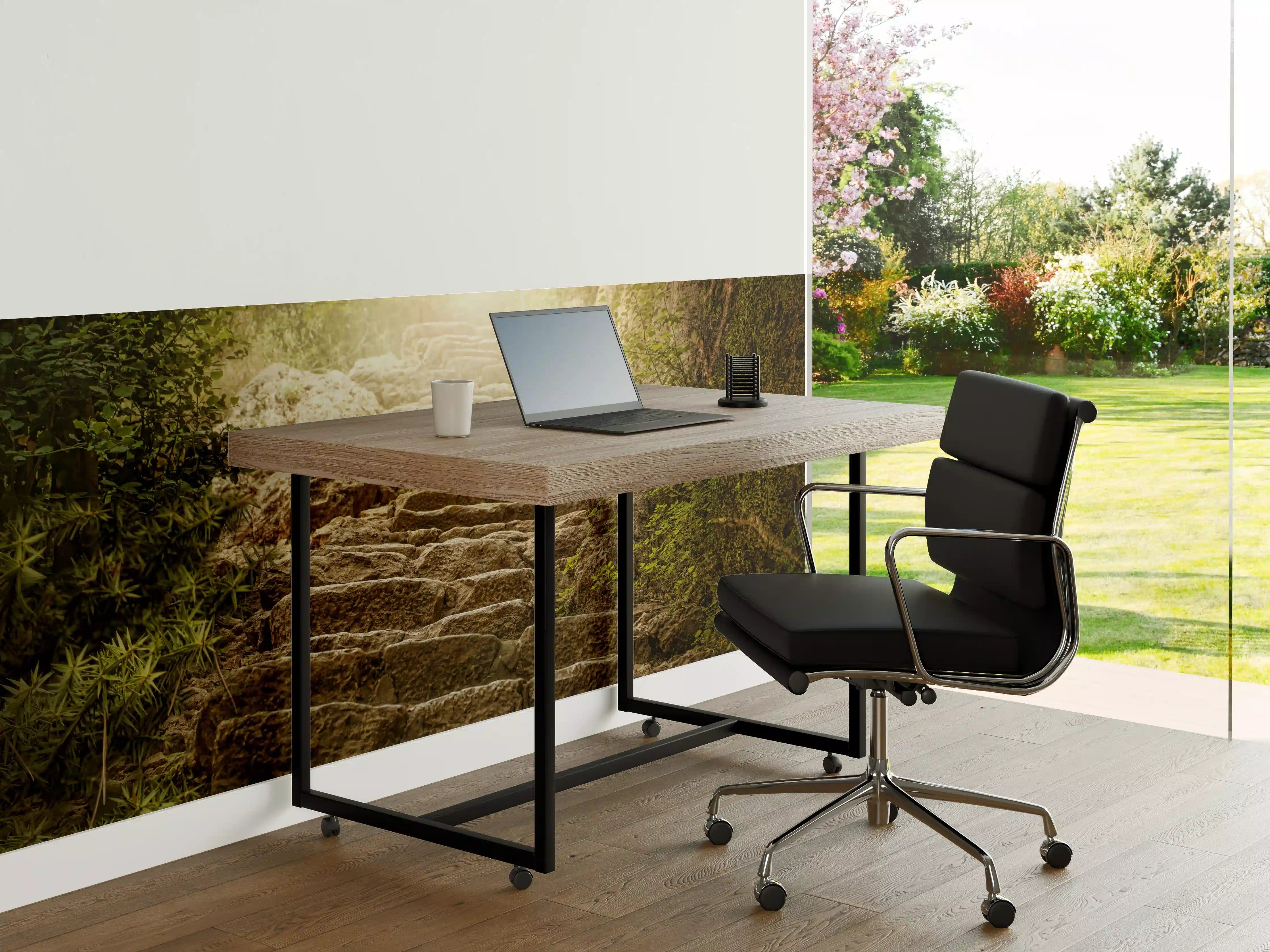 Büro Wandgestaltung - bewachsene Steintreppen in der Natur 