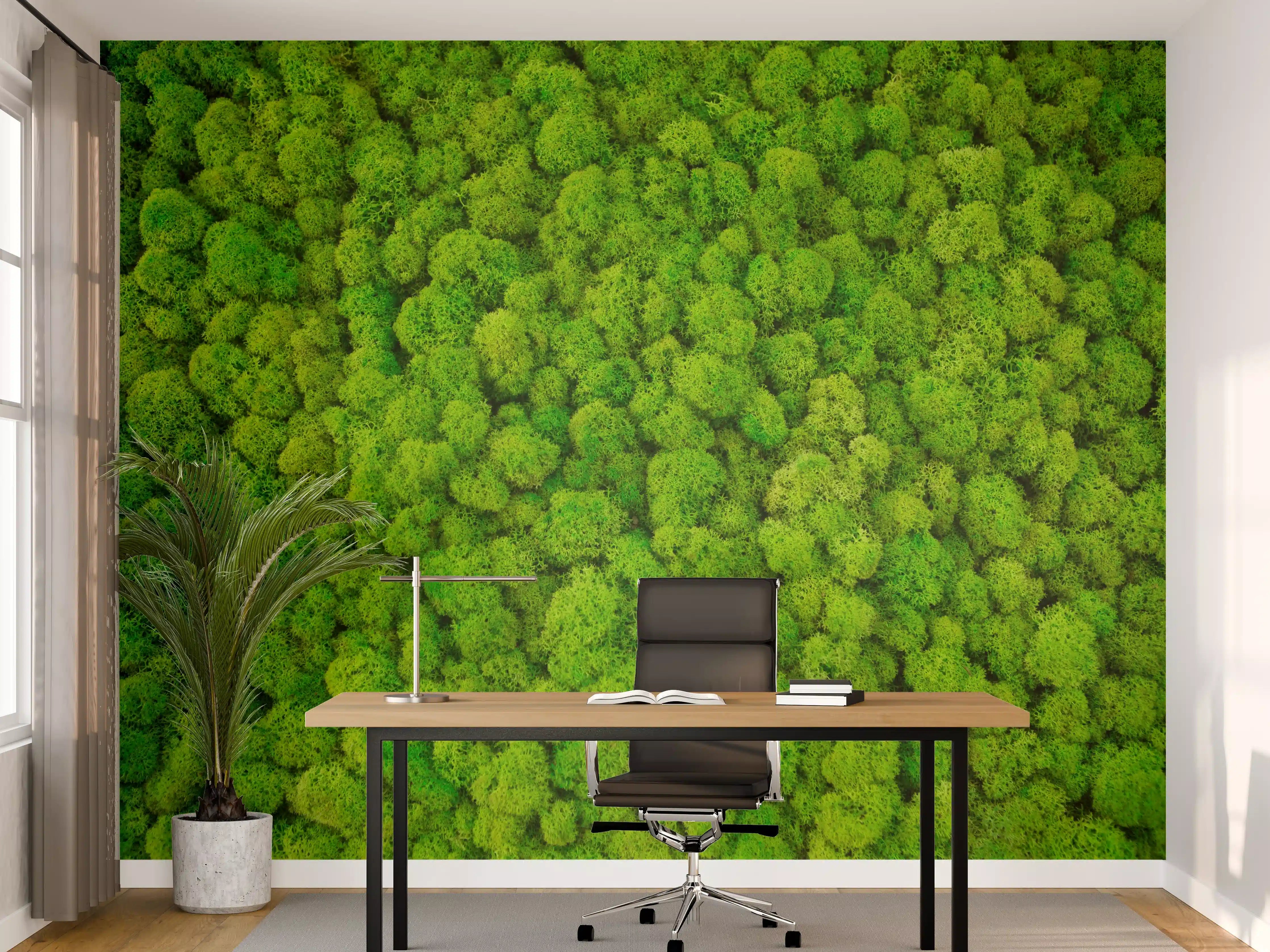 Büro Wandgestaltung - dekoratives Moos Design