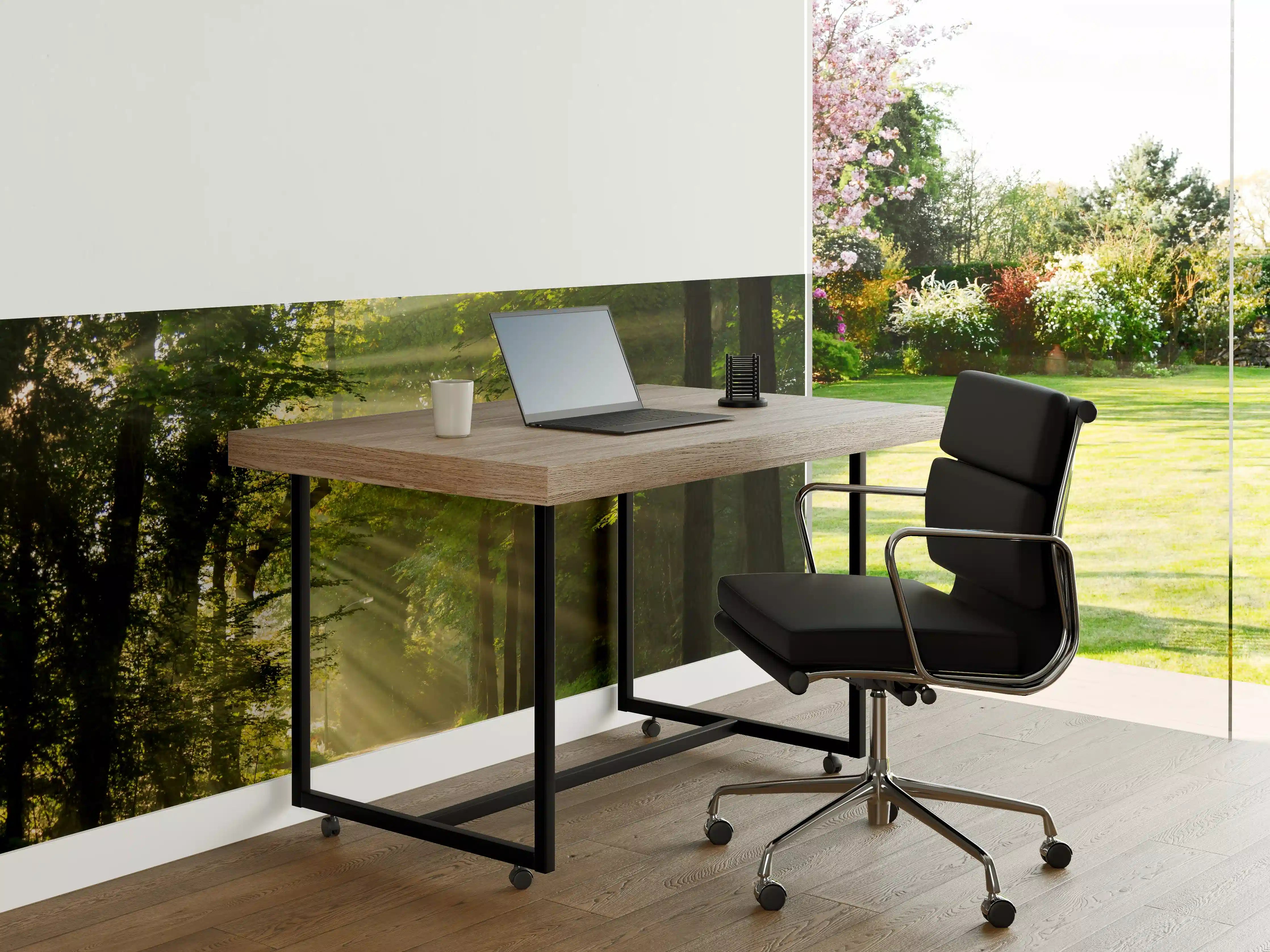Büro Wandgestaltung - erleuchtende Sonnenstrahlen in den Wald 