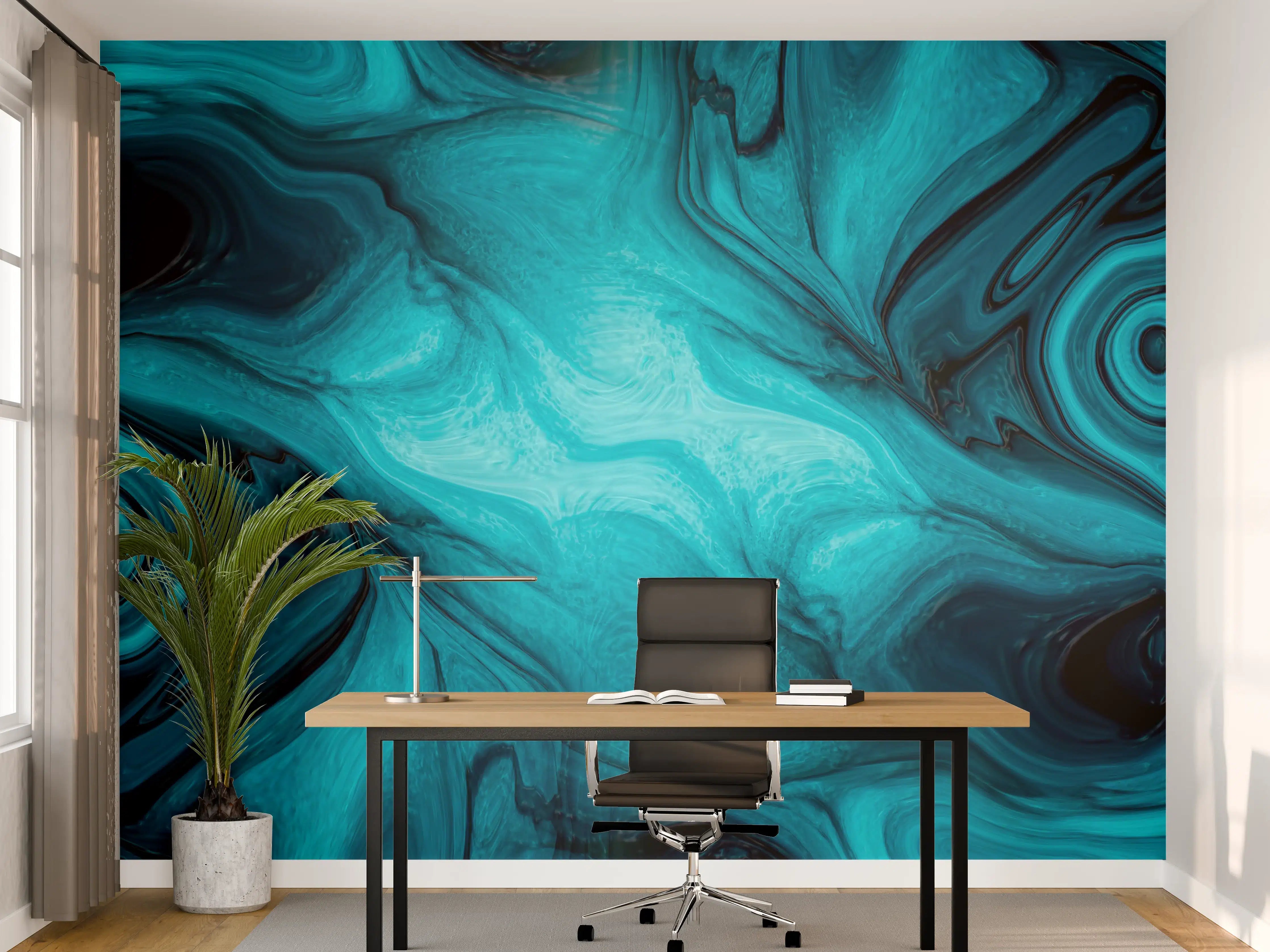Büro Wandgestaltung - flüssiges Acrylharz - Abstrakt