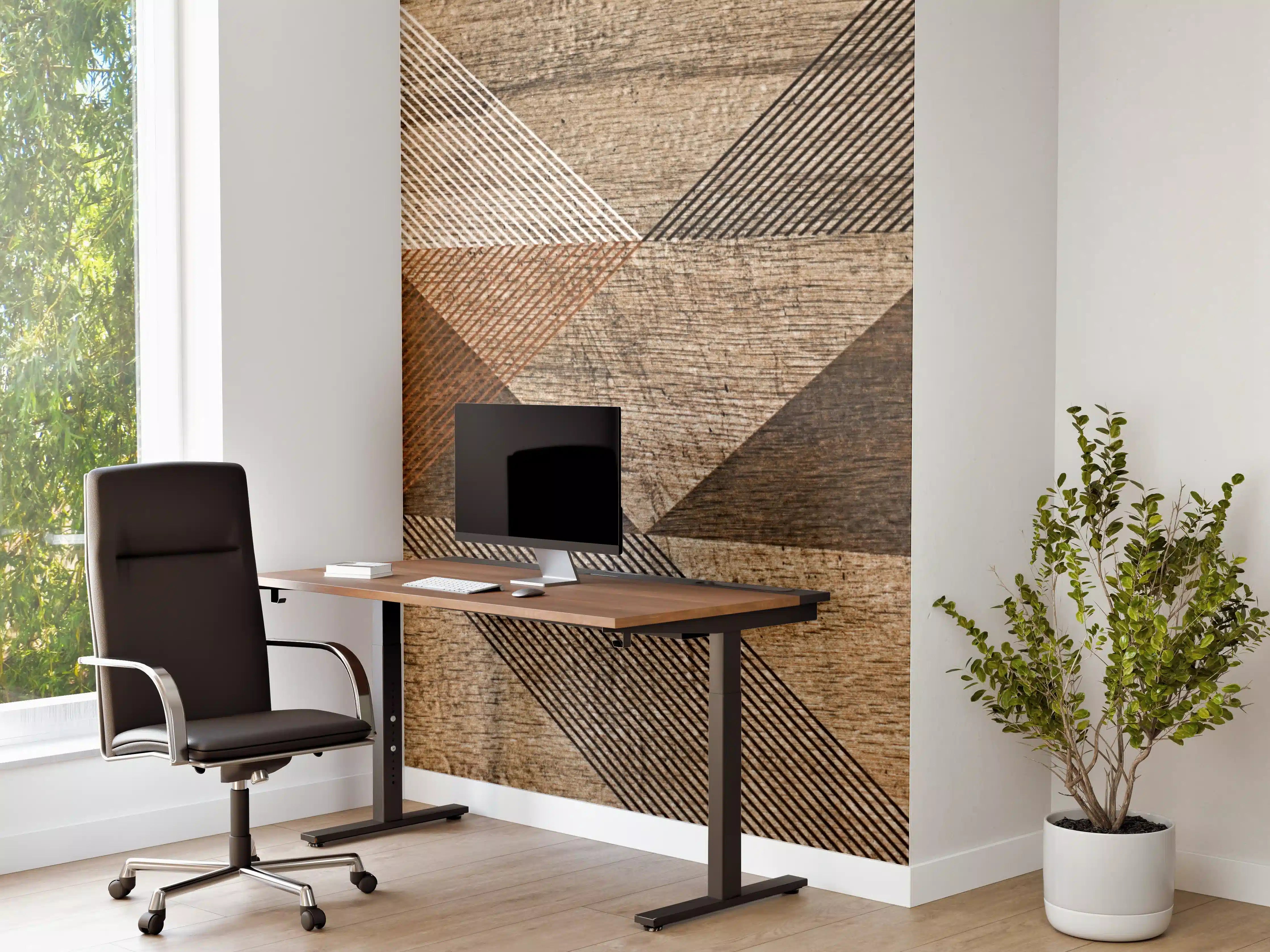 Büro Wandgestaltung - geometrisches Mosaik Design