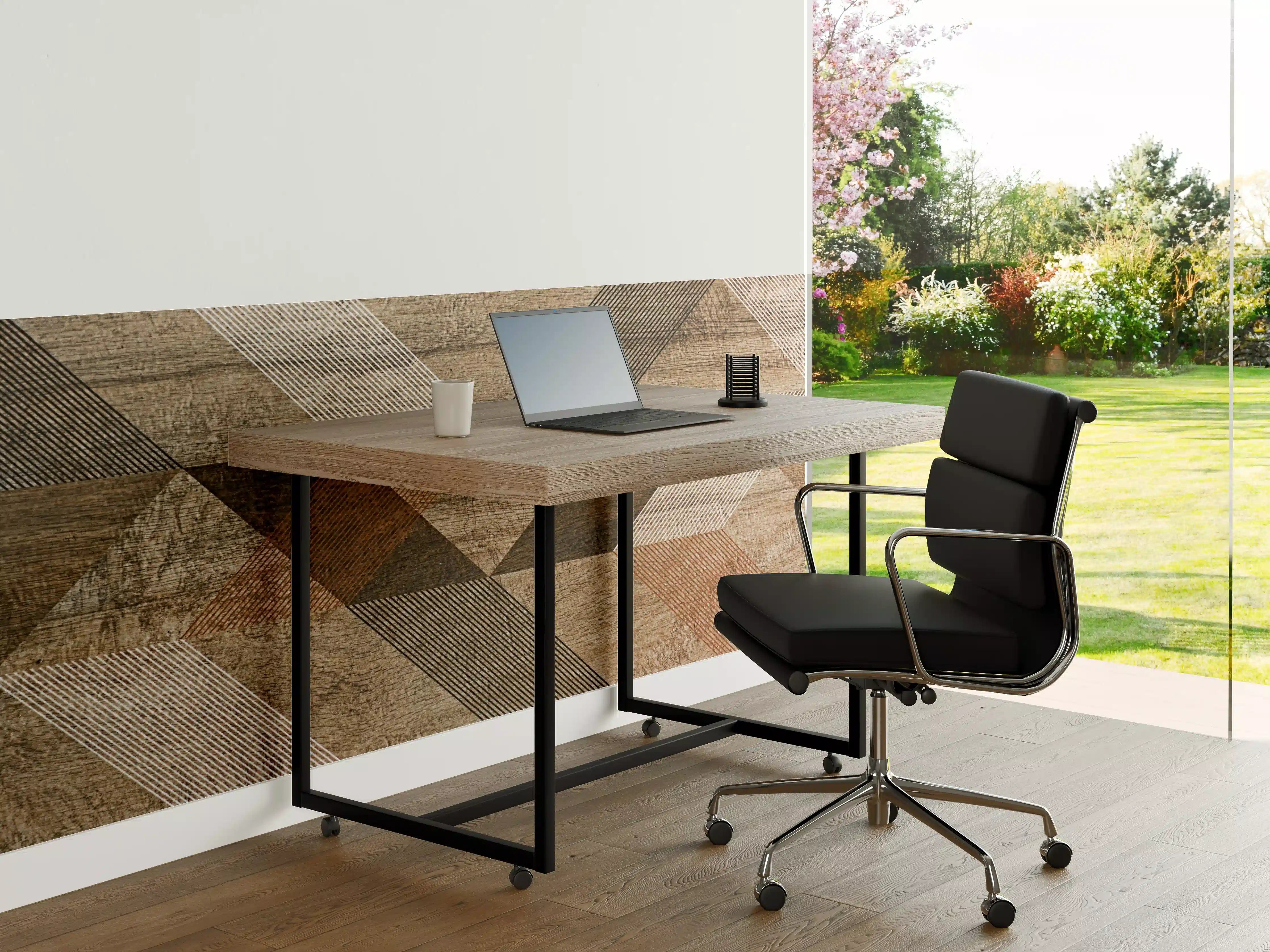 Büro Wandgestaltung - geometrisches Mosaik Design