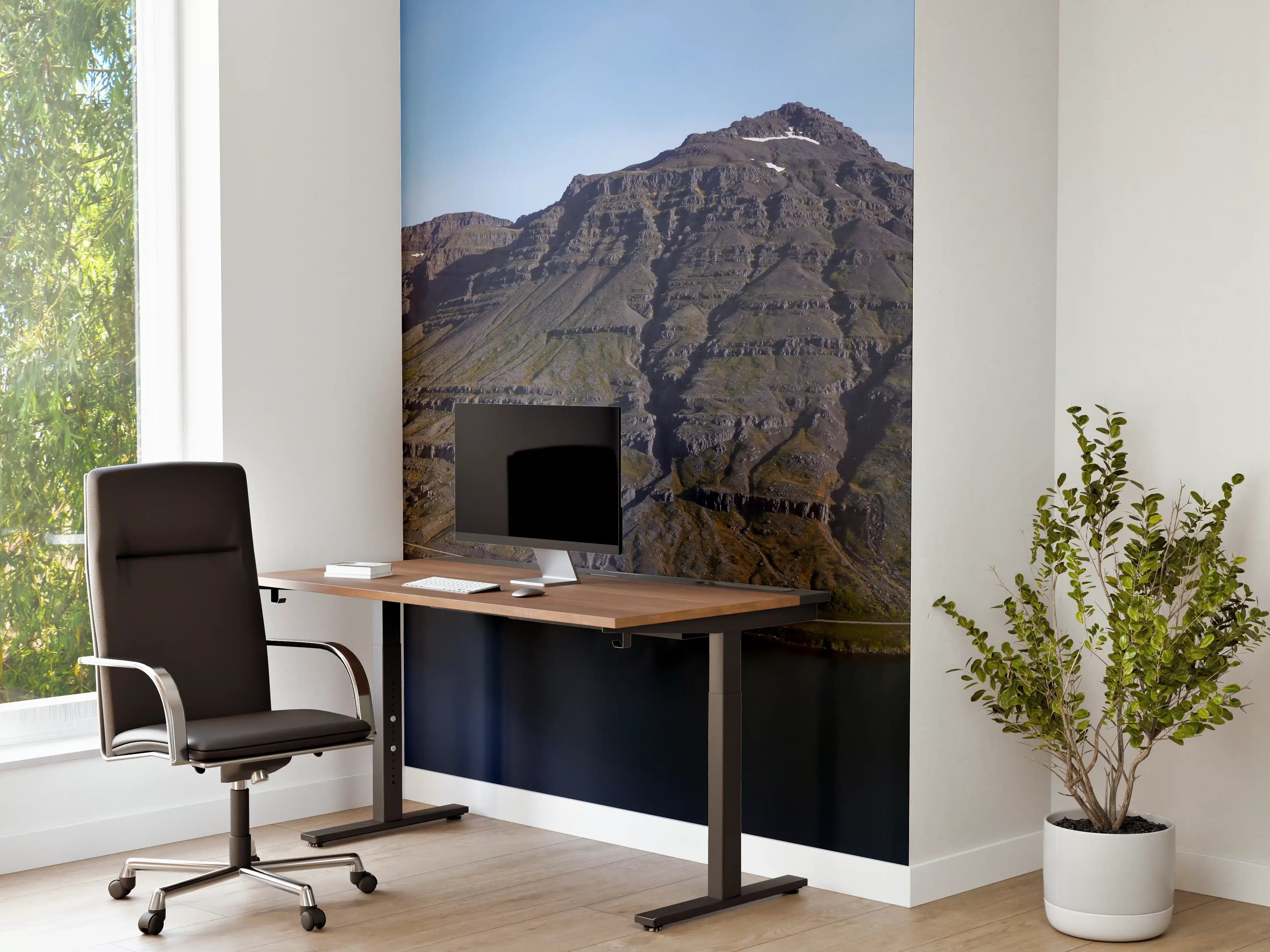 Büro Wandgestaltung - luftbildpanorama in den isländischen ostfjorden