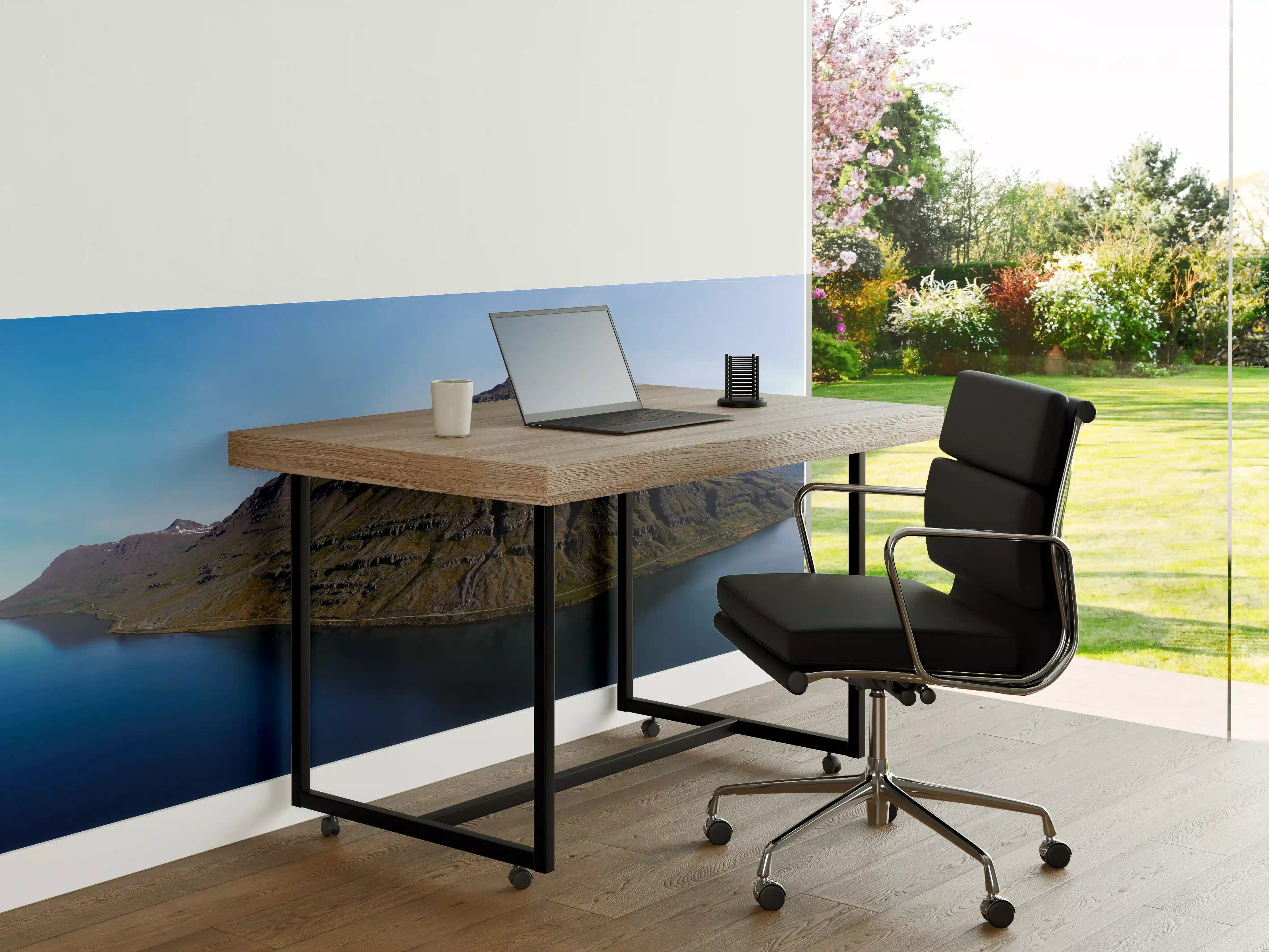 Büro Wandgestaltung - luftbildpanorama in den isländischen ostfjorden