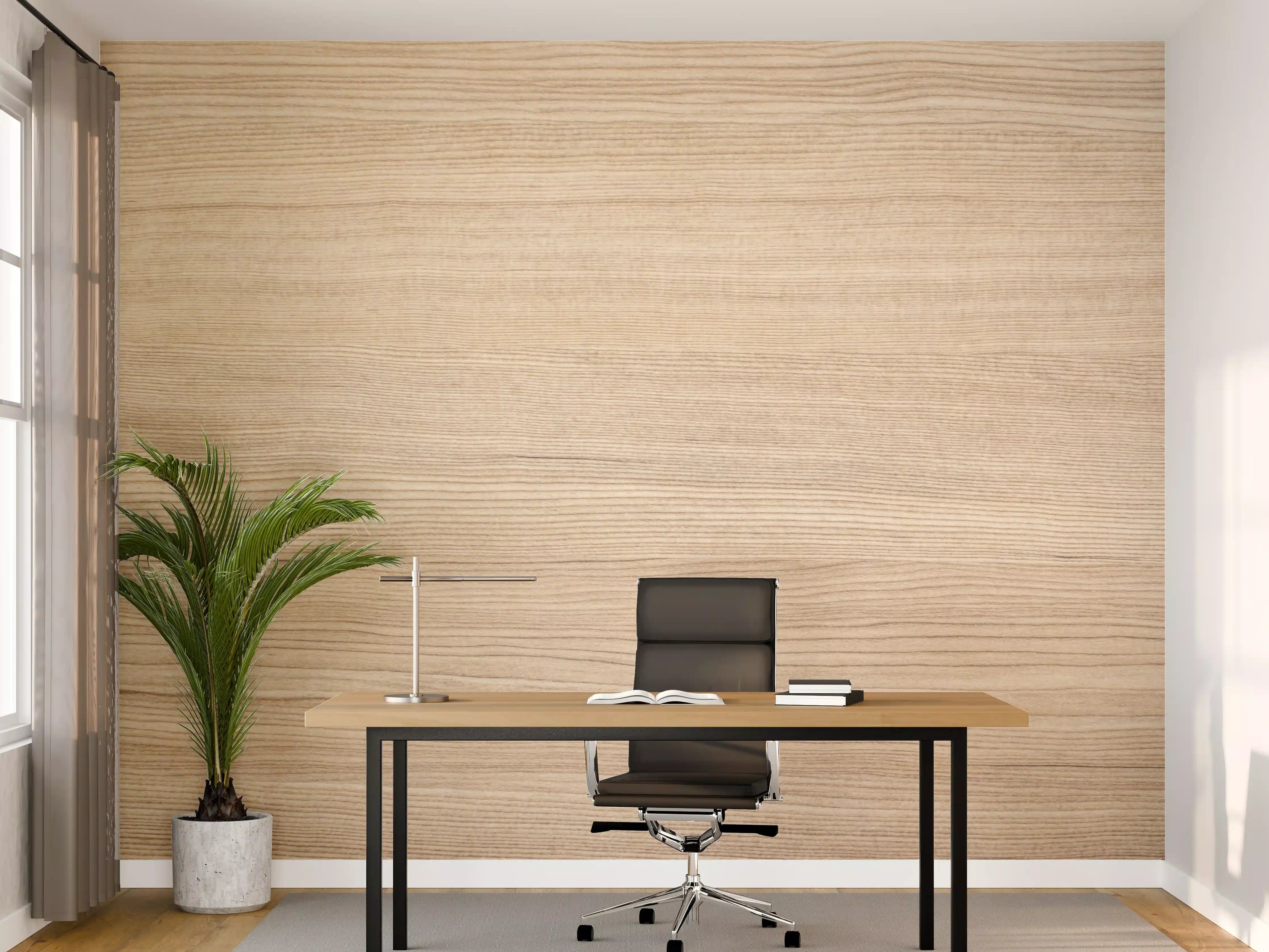 Büro Wandgestaltung - moderne Eiche Holztextur