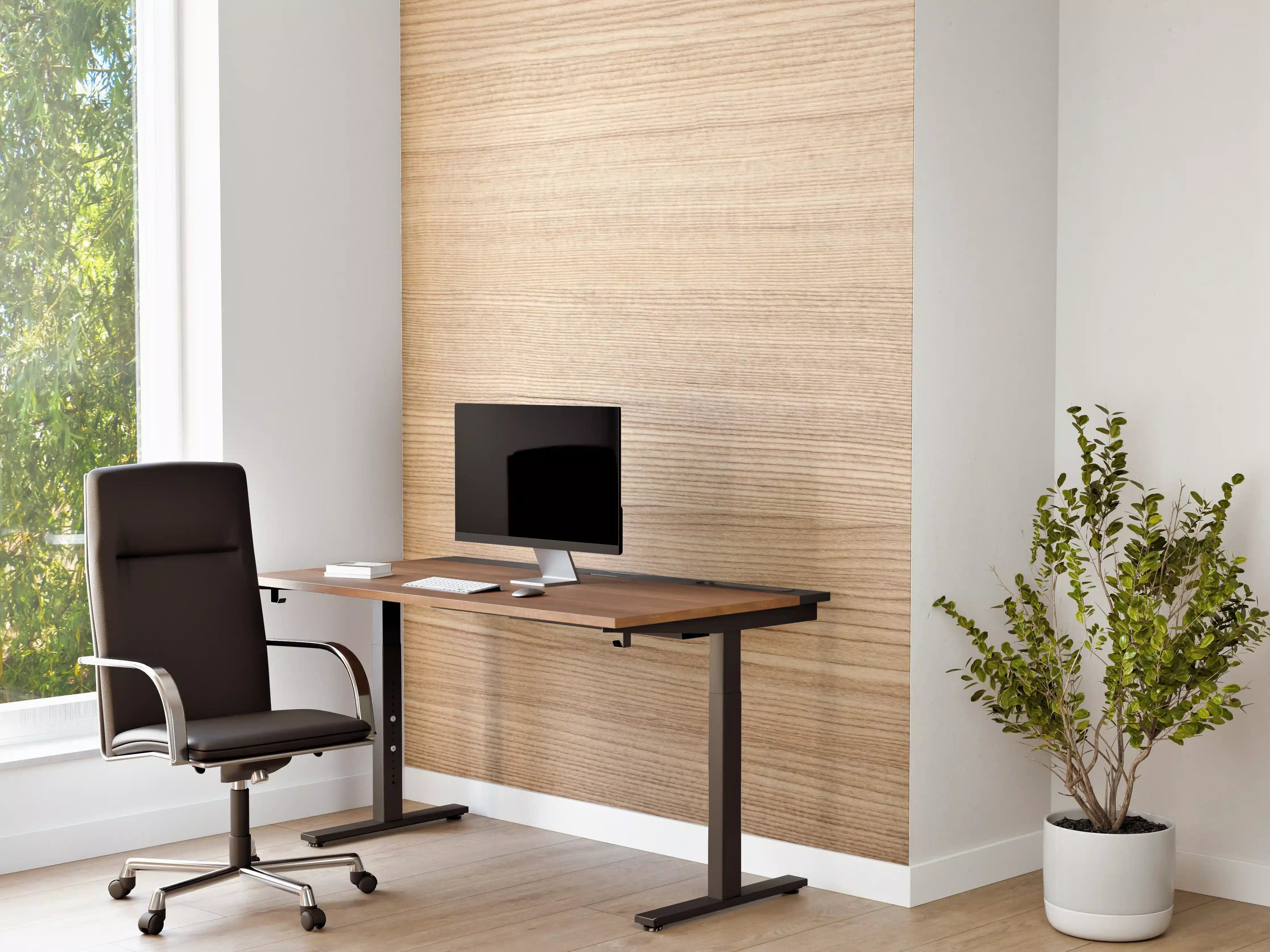 Büro Wandgestaltung - moderne Eiche Holztextur